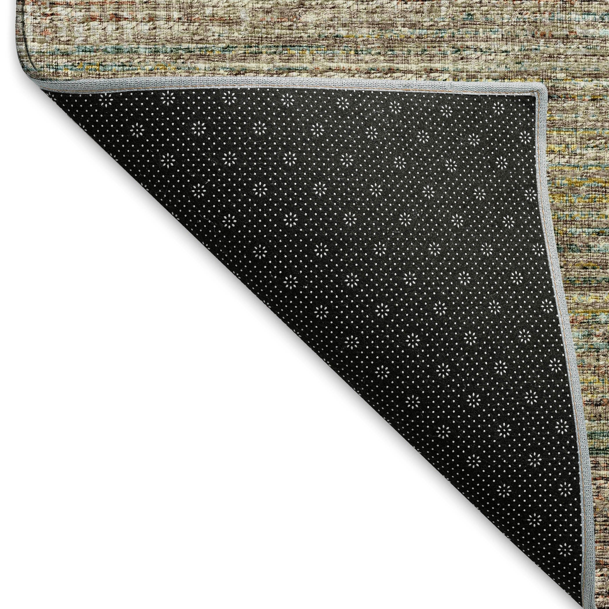 Porto Machine Washable Transitional Multi Mocha Rug 1'8" x 2'6" #shape_Rectangle