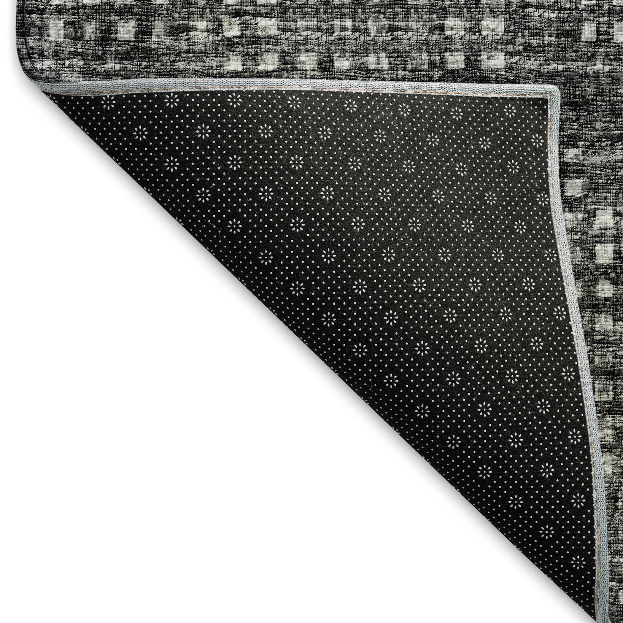 Ghent Machine Washable Transitional Black Rug 1'8" x 2'6" #shape_Rectangle
