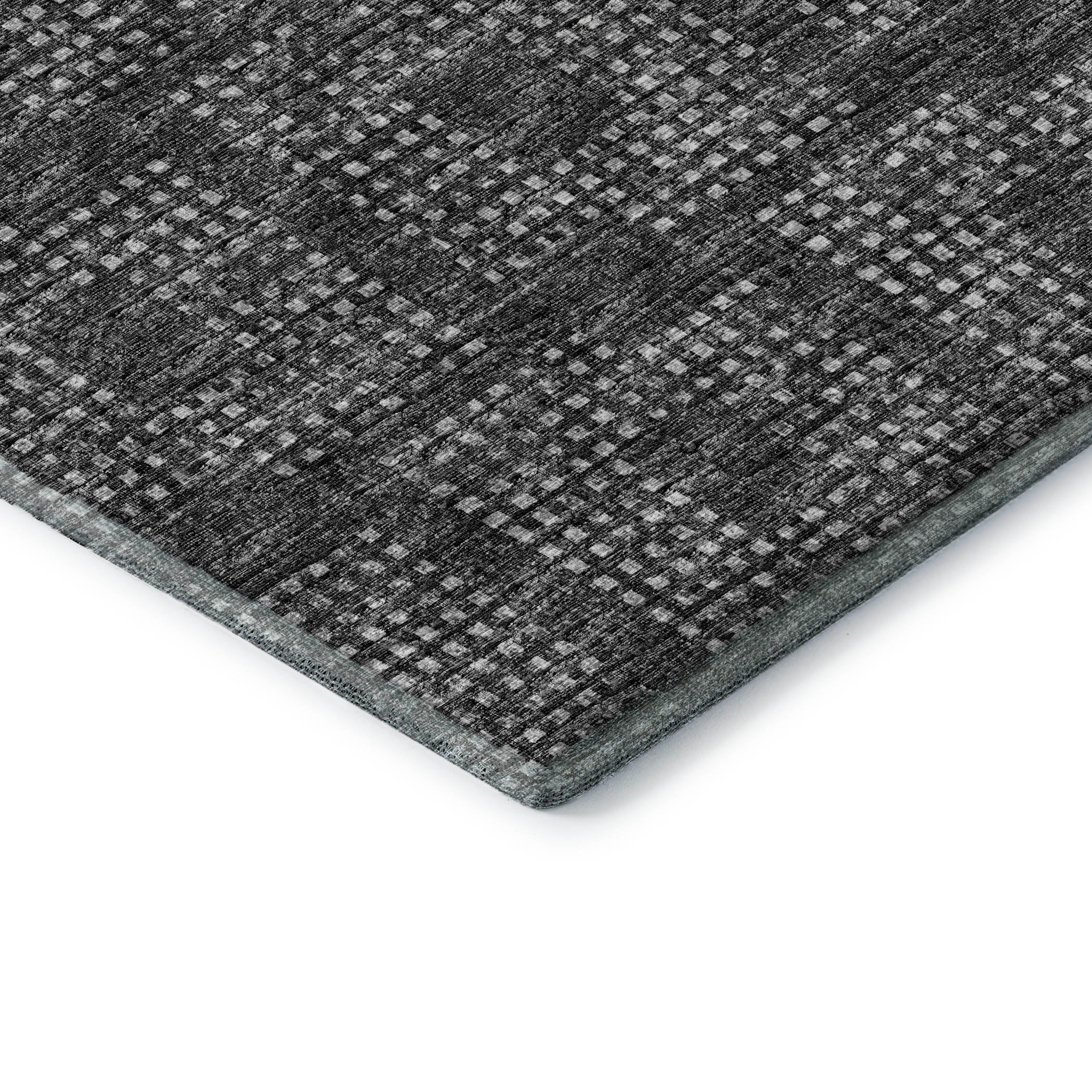 Ghent Machine Washable Transitional Black Rug 1'8" x 2'6" #shape_Rectangle