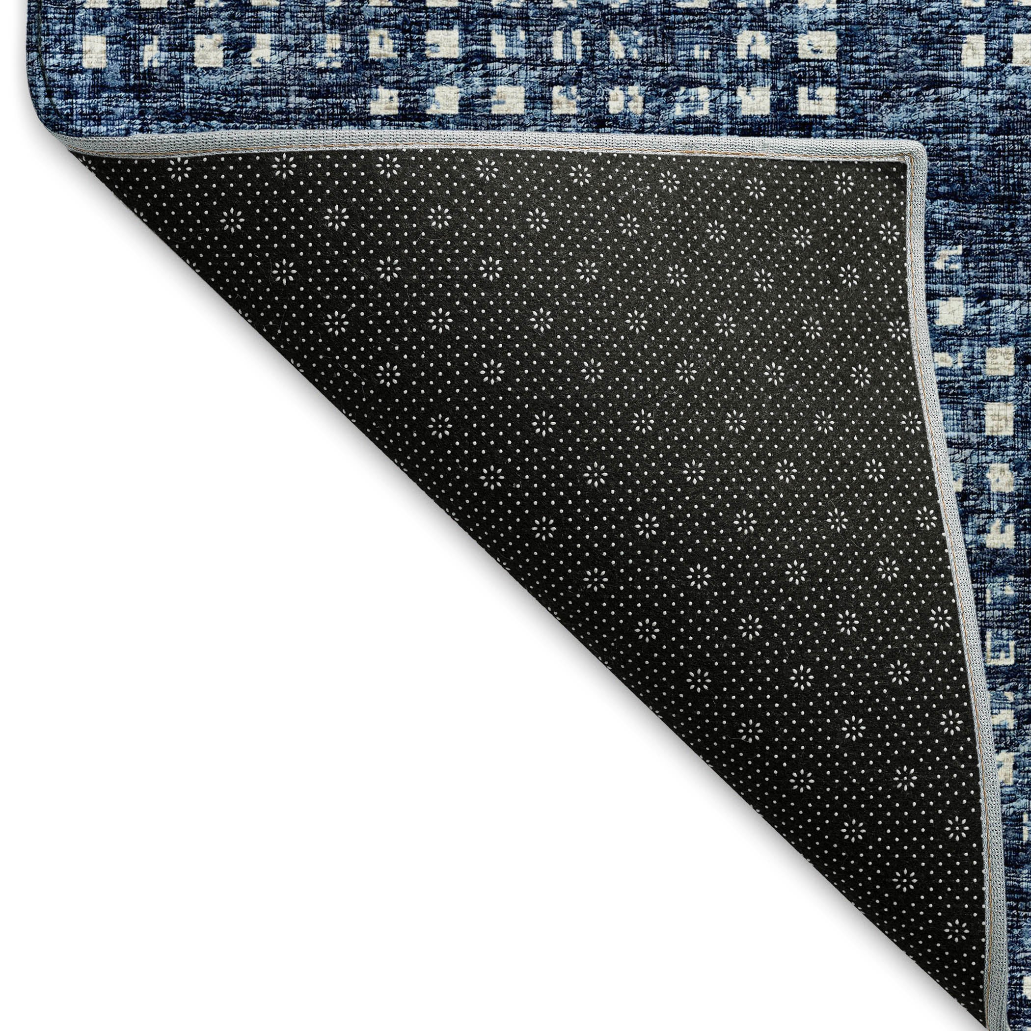 Ghent Machine Washable Transitional Blue Navy Rug 1'8" x 2'6" #shape_Rectangle