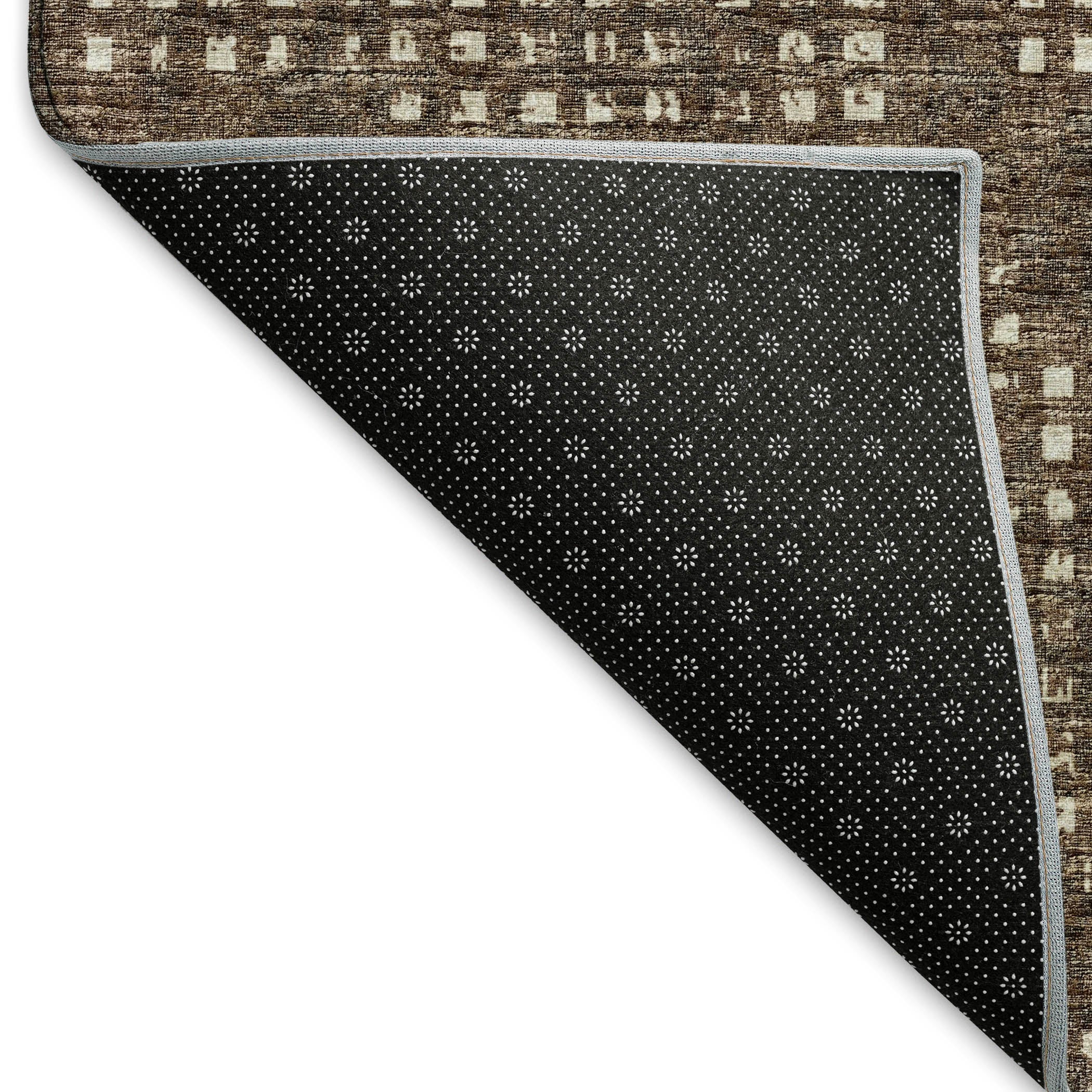 Ghent Machine Washable Transitional Brown Chocolate Rug 1'8" x 2'6" #shape_Rectangle