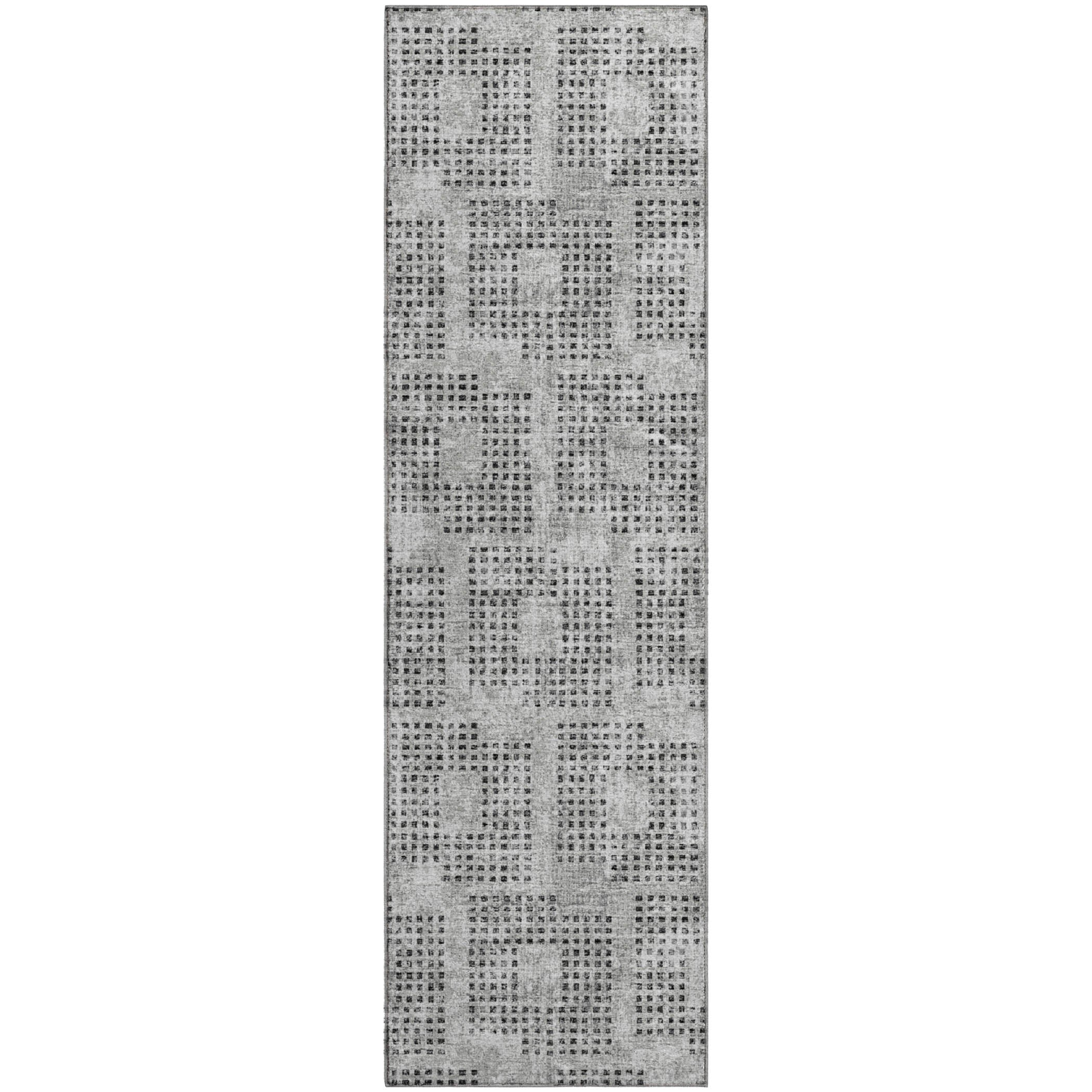 Ghent Machine Washable Transitional Gray Rug 2'3" x 7'6" #shape_Runner