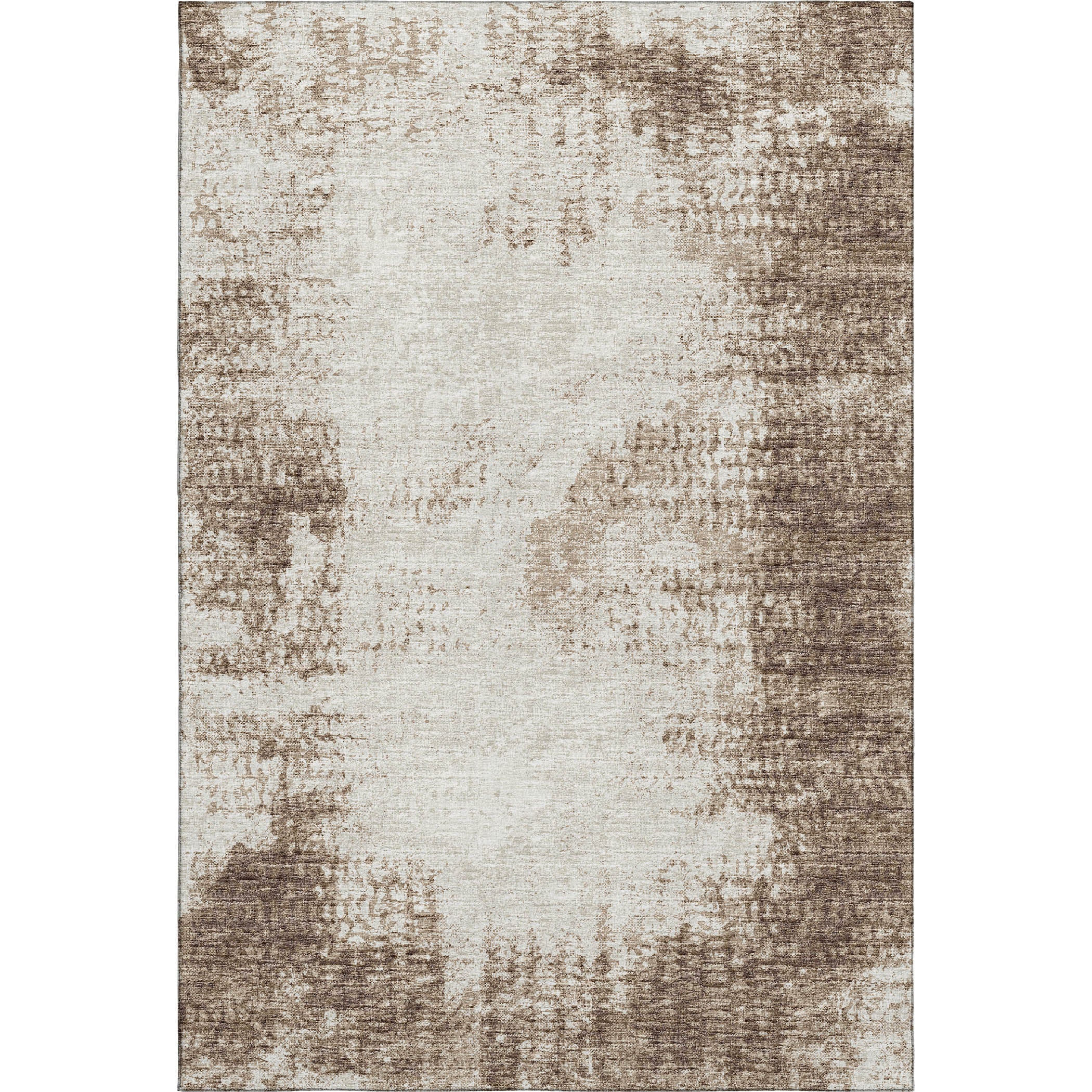 Lucerne Machine Washable Transitional Brown Chocolate Rug 2'6" x 3'10" #shape_Rectangle
