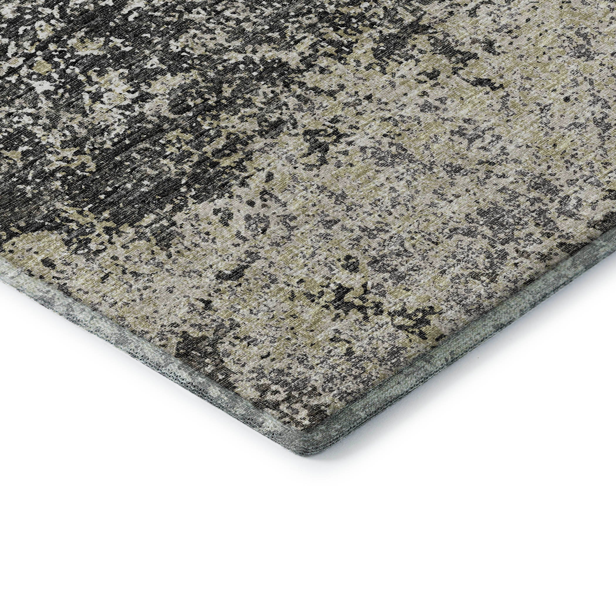 Luang Prabang Machine Washable Transitional Gray Rug 1'8" x 2'6" #shape_Rectangle