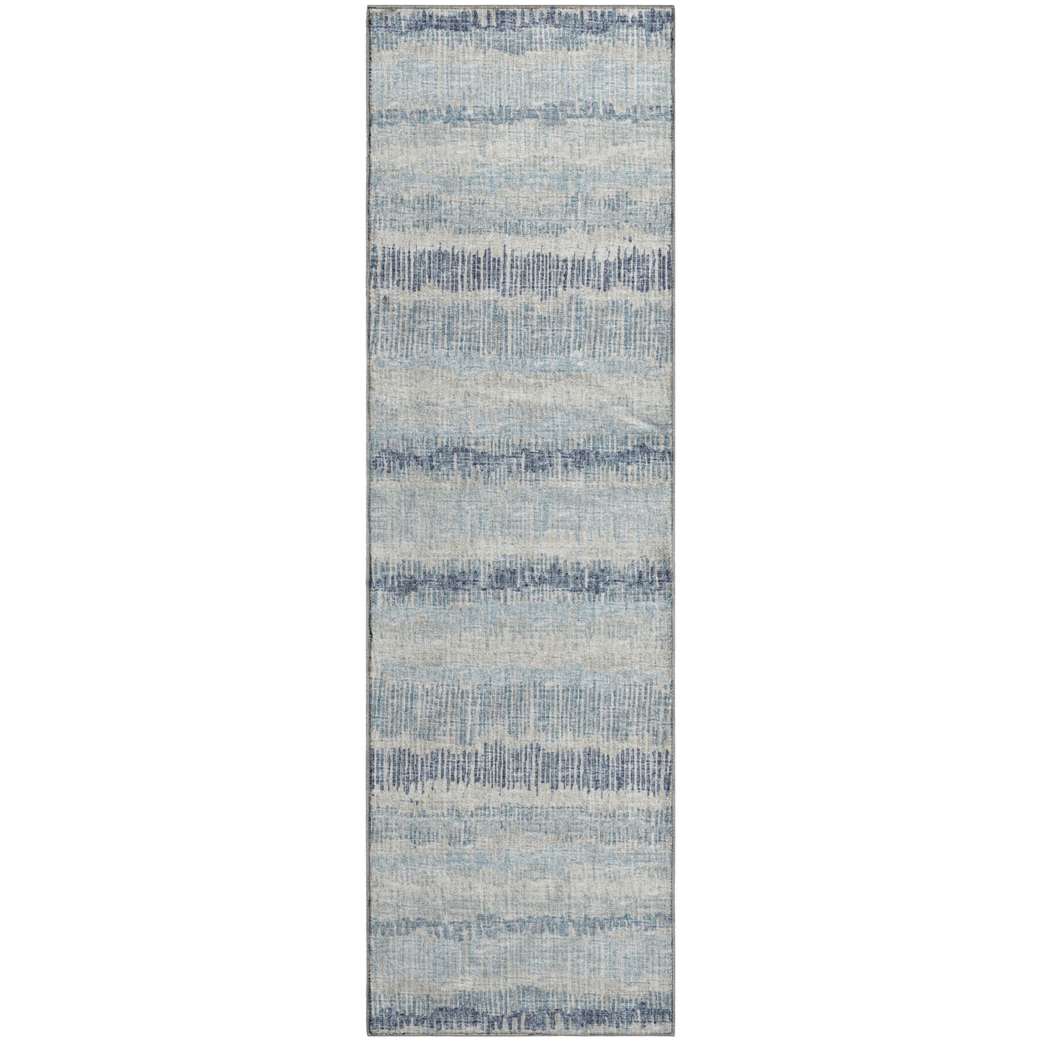 Sarajevo Machine Washable Transitional Blue Rug 2'3" x 7'6" #shape_Runner