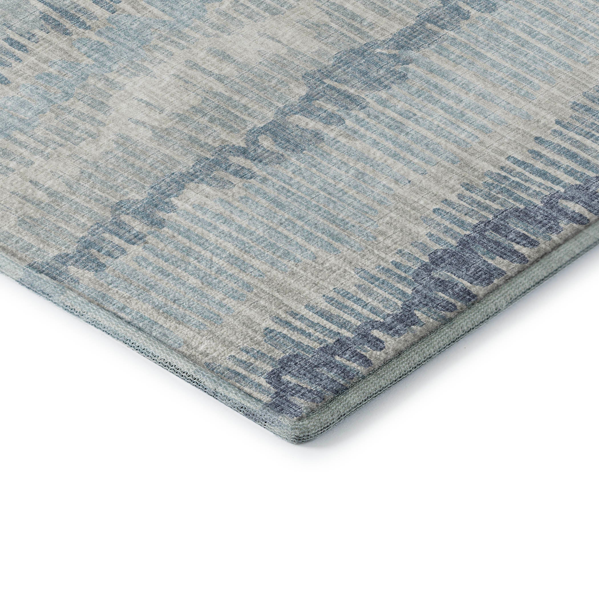 Sarajevo Machine Washable Transitional Blue Rug 1'8" x 2'6" #shape_Rectangle