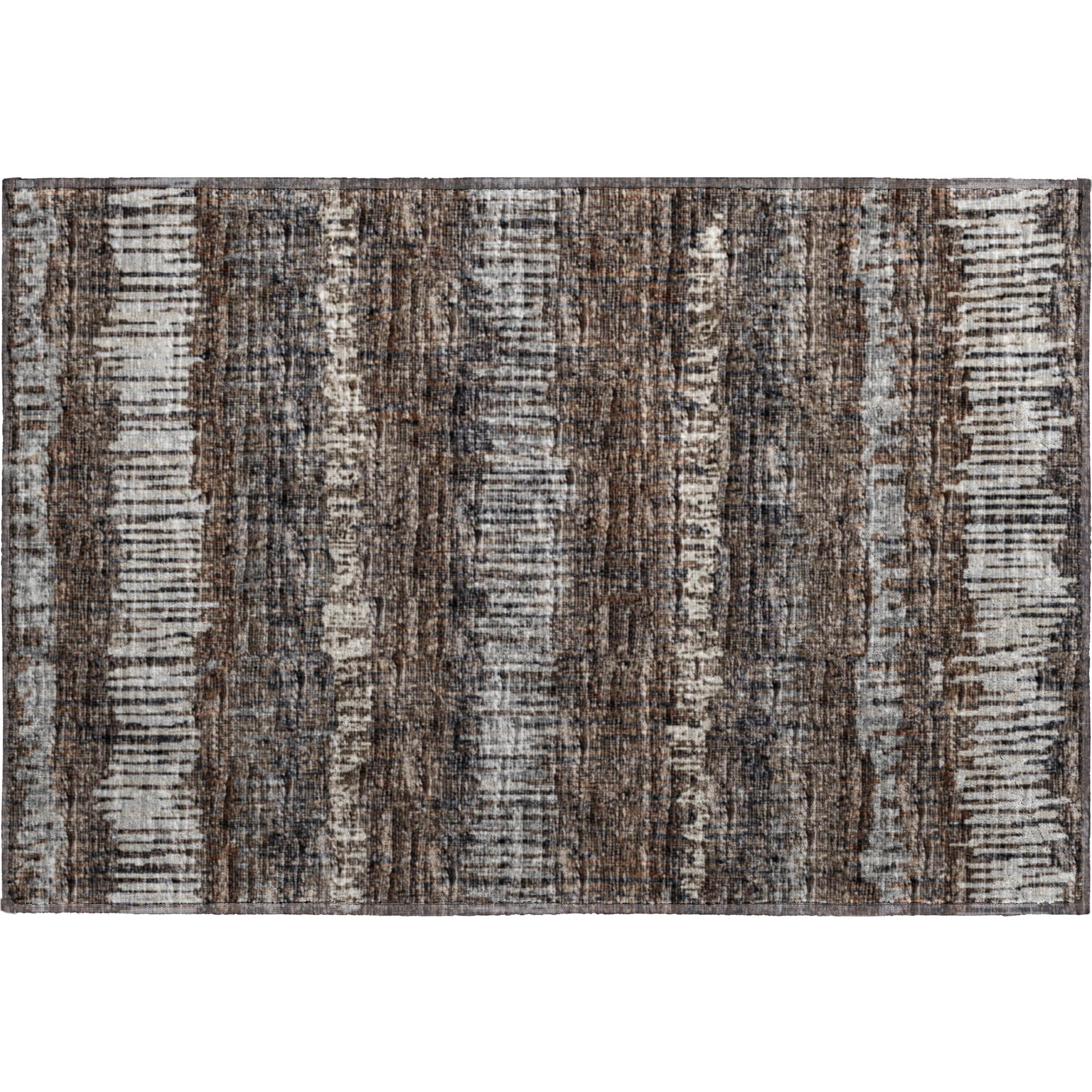 Sarajevo Machine Washable Transitional Brown Rug 1'8" x 2'6" #shape_Rectangle