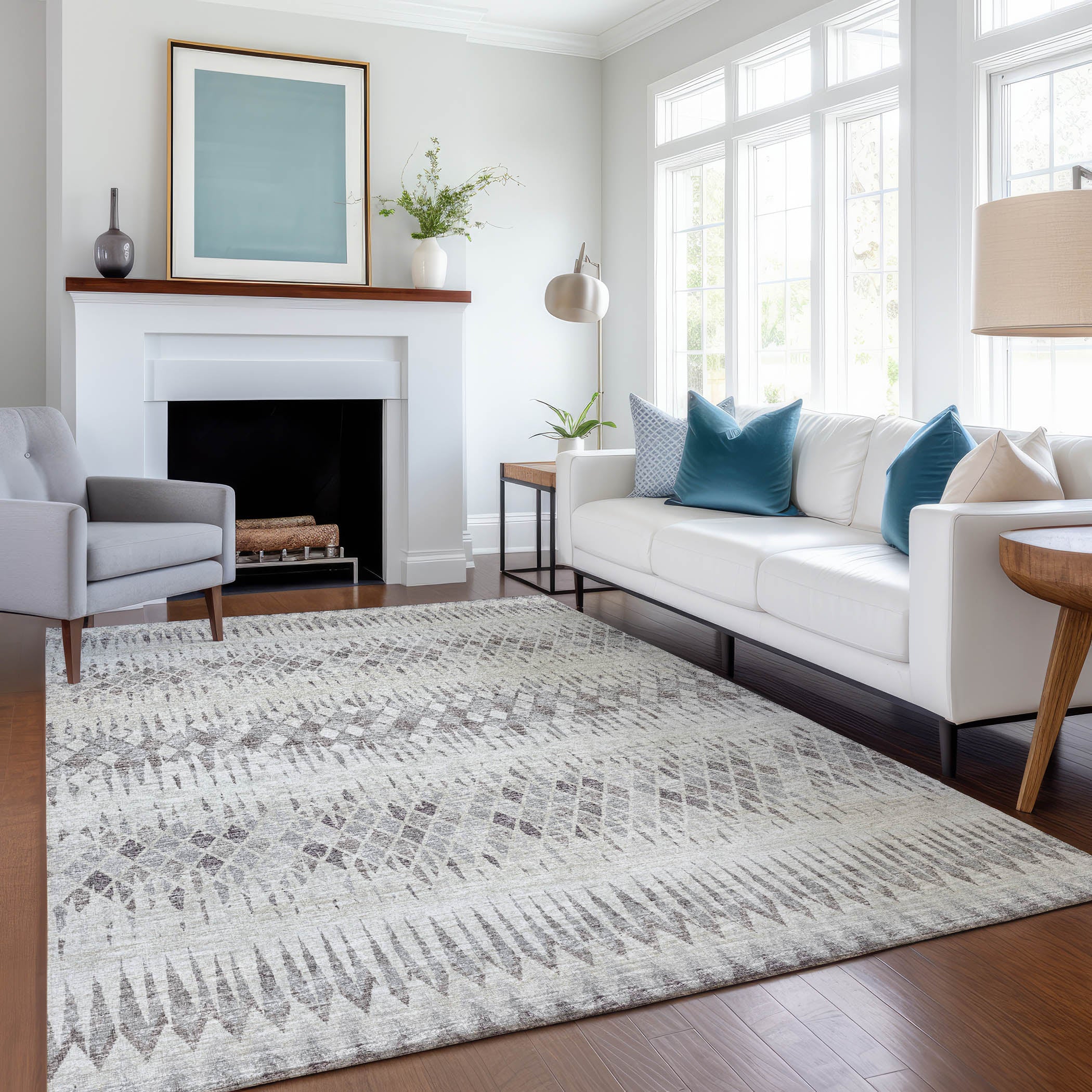 Kyoto Machine Washable Transitional Beige Ivory Rug 2'6" x 3'10" #shape_Rectangle