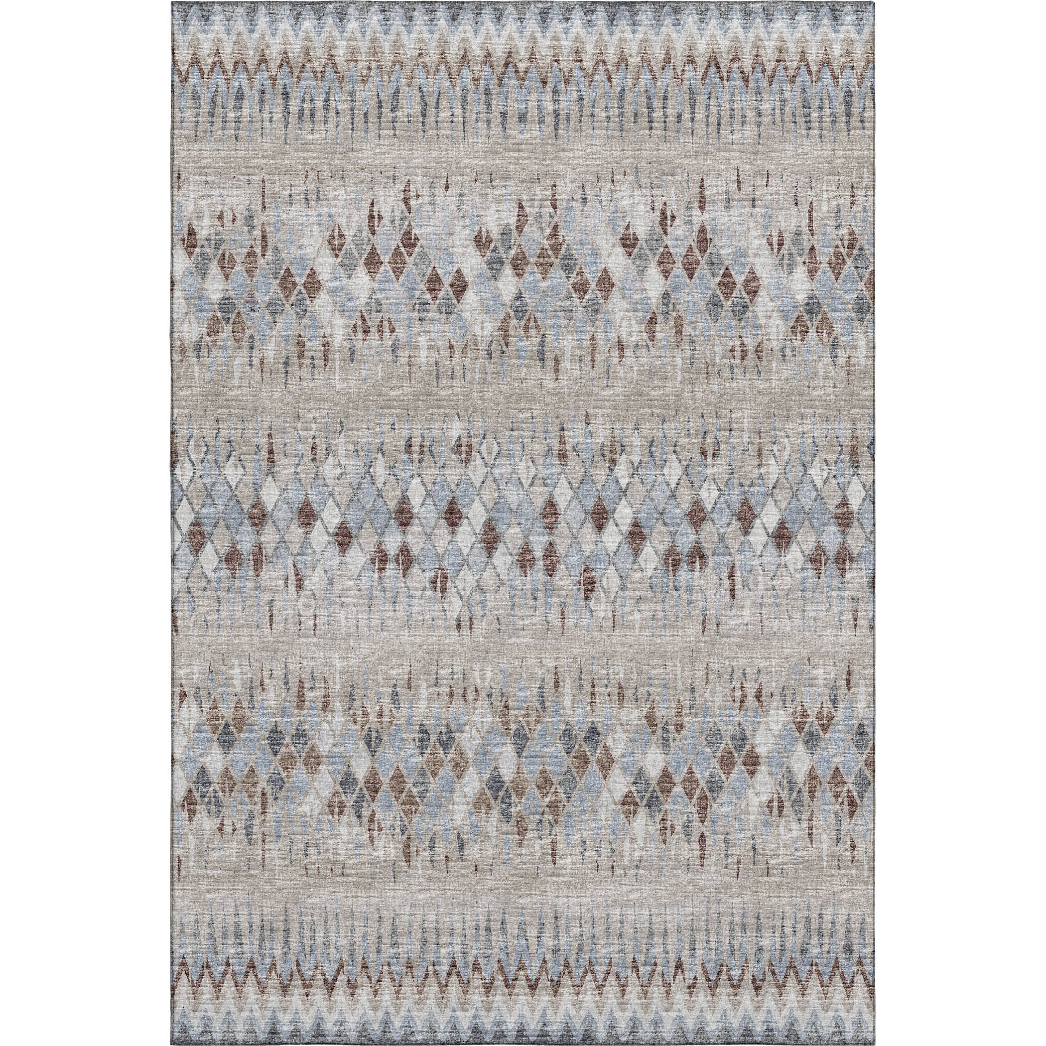 Kyoto Machine Washable Transitional Blue Taupe Rug 2'6" x 3'10" #shape_Rectangle