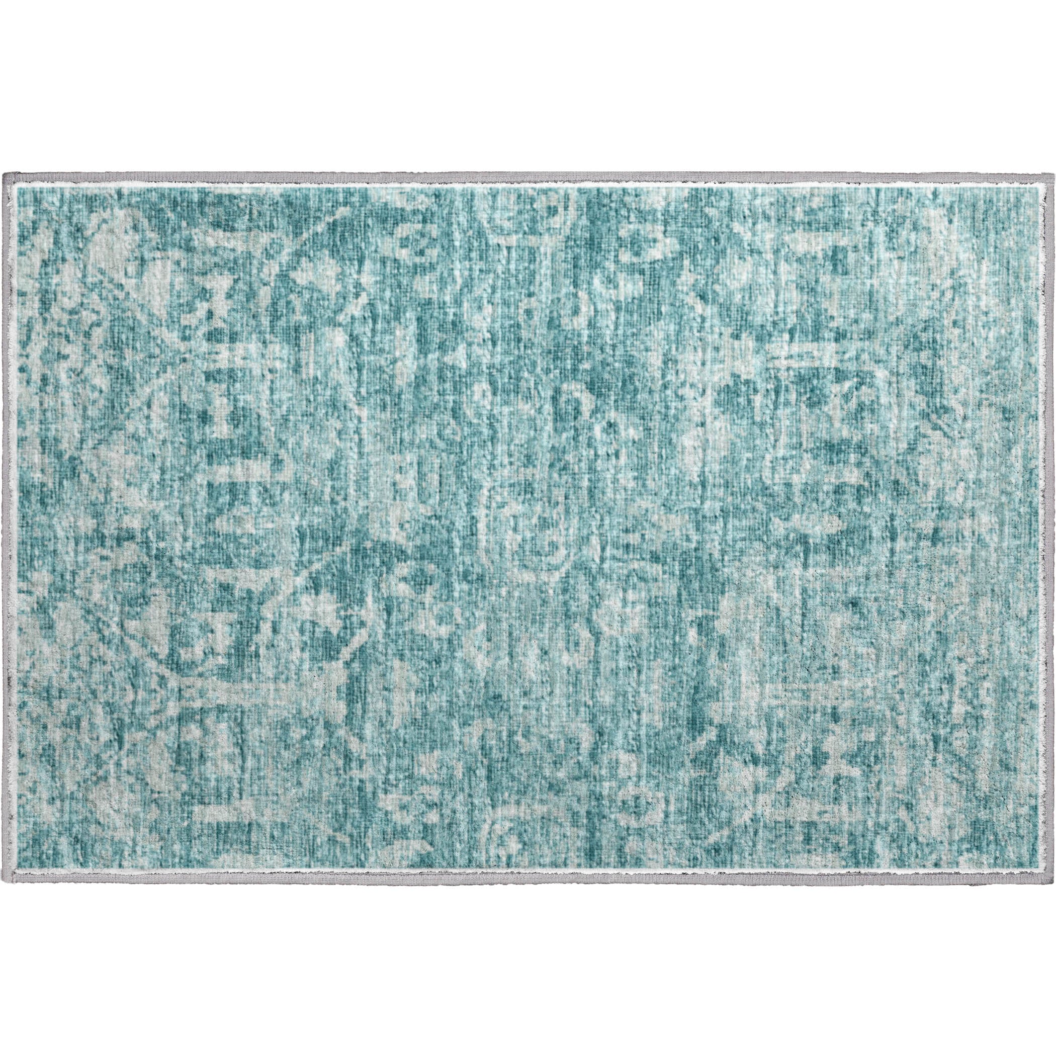 Ghent Machine Washable Traditional Blue Rug 1'8" x 2'6" #shape_Rectangle
