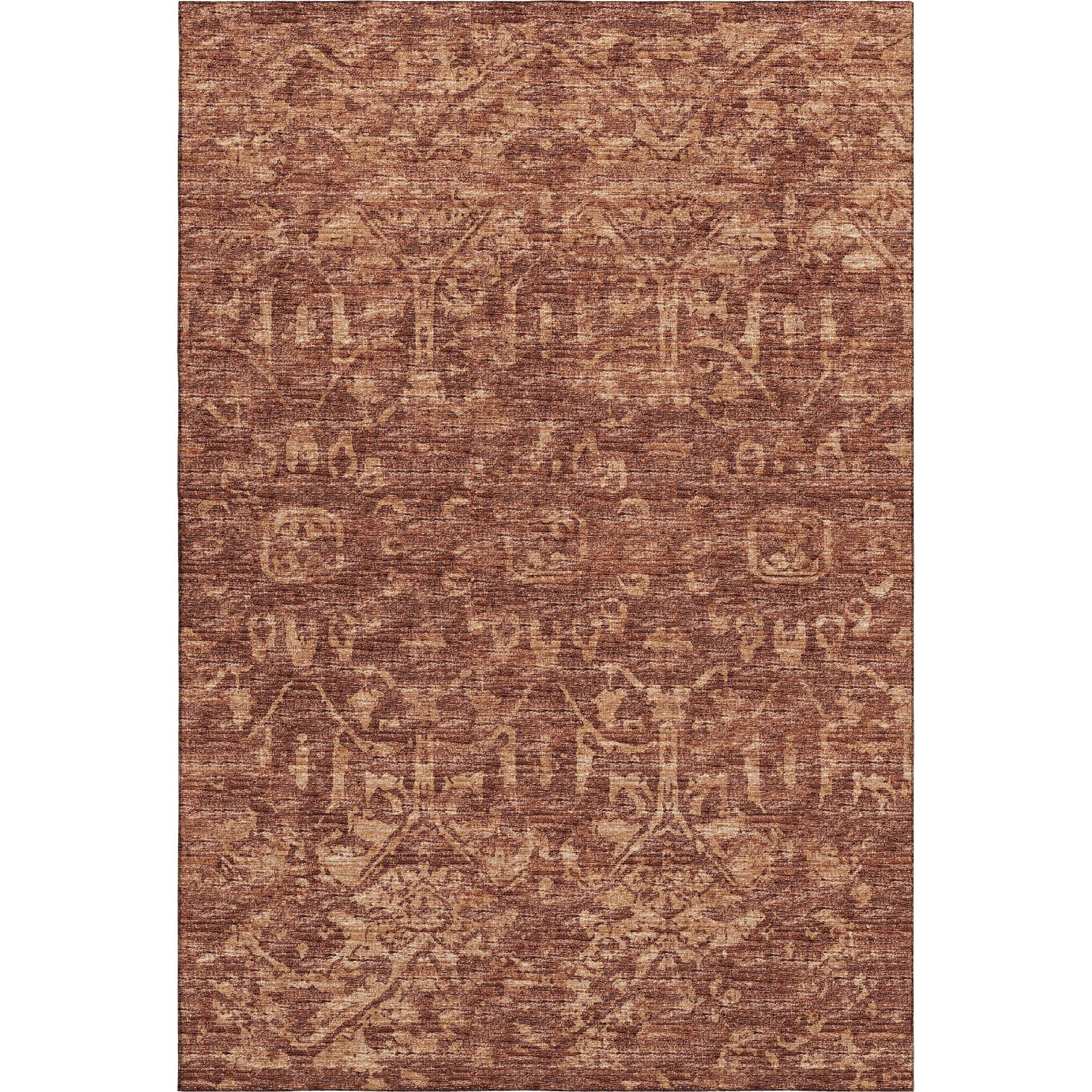 Ghent Machine Washable Traditional Clay Orange Rug 2'6" x 3'10" #shape_Rectangle
