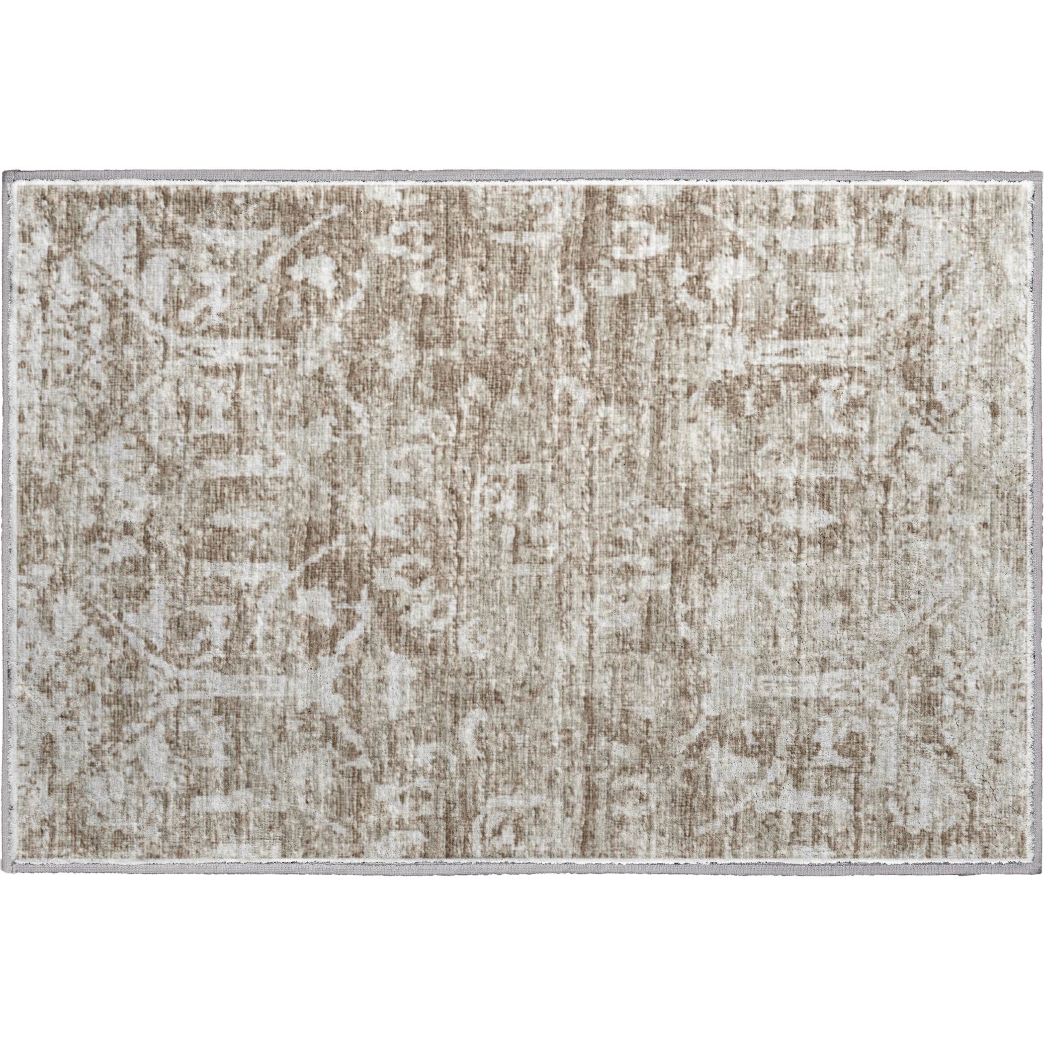 Ghent Machine Washable Traditional Taupe Beige Rug 1'8" x 2'6" #shape_Rectangle