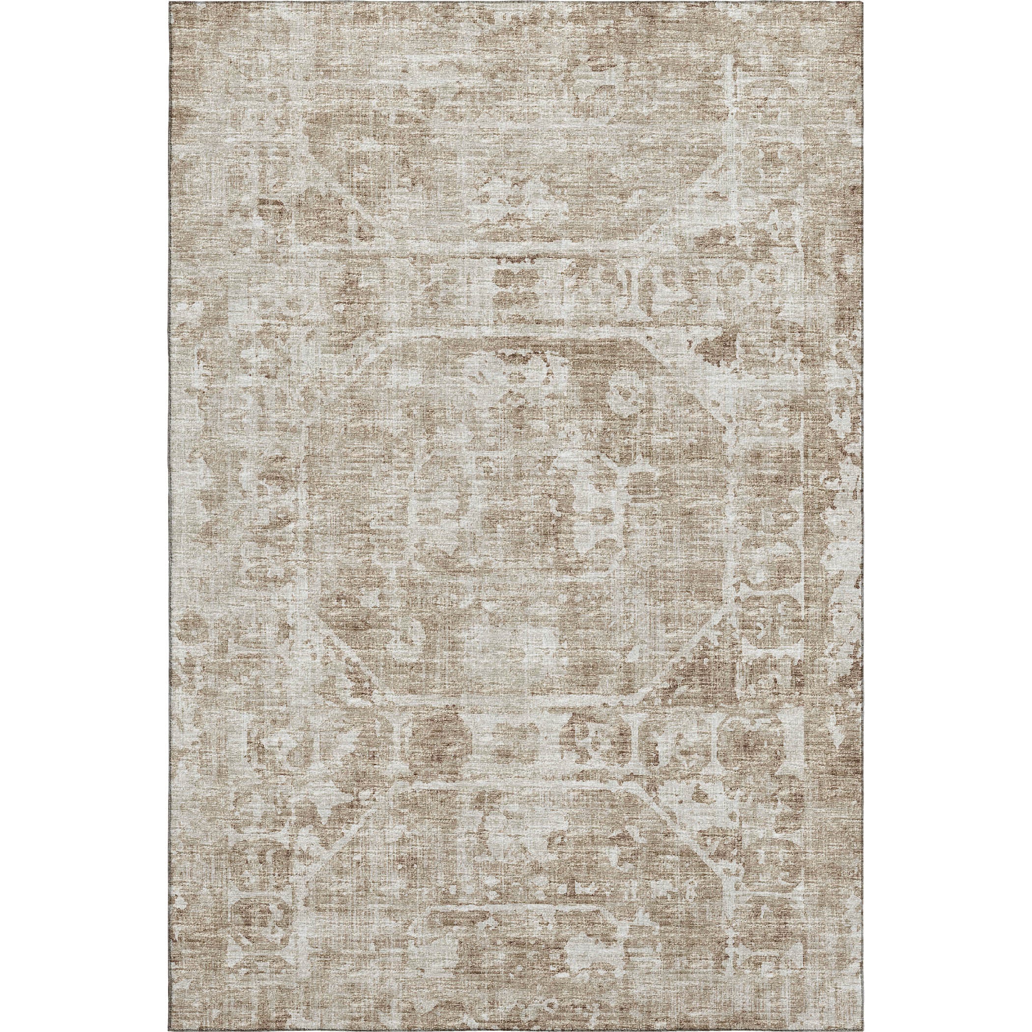 Bangkok Machine Washable Traditional Baja Taupe Rug 2'6" x 3'10" #shape_Rectangle