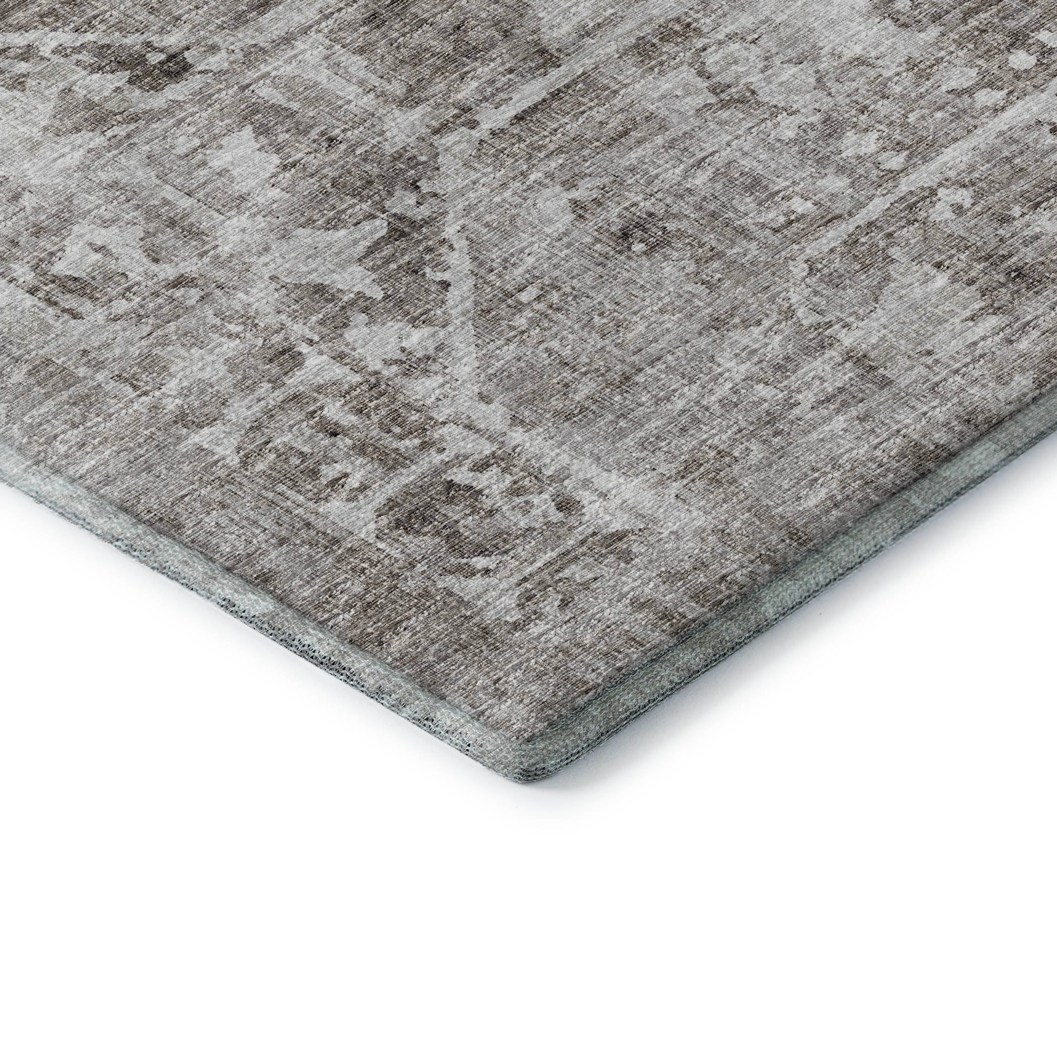 Bangkok Machine Washable Traditional Mocha Brown Rug 1'8" x 2'6" #shape_Rectangle