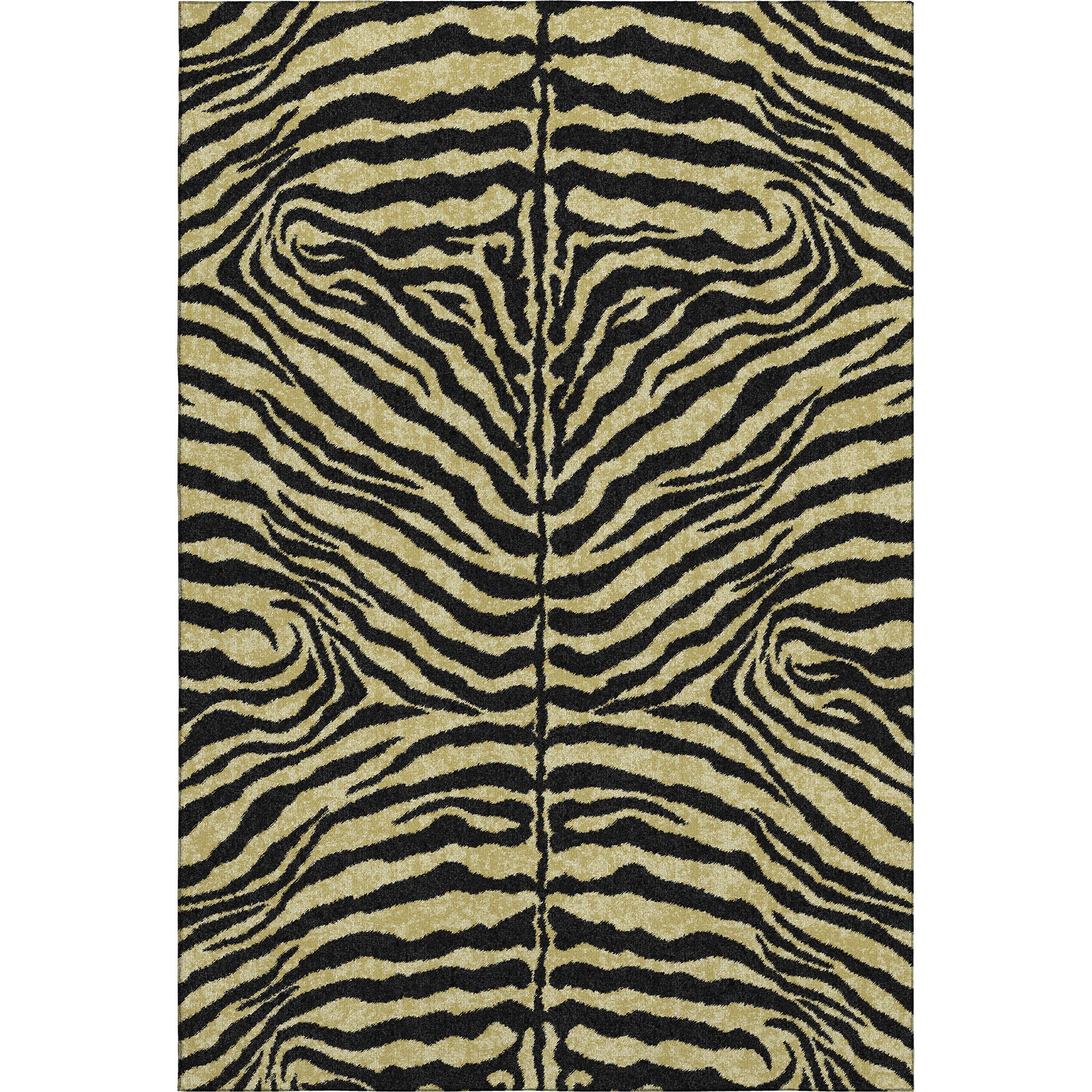 Baku Machine Washable Animal Skin Pattern Gilded Gold Rug 2'6" x 3'10" #shape_Rectangle