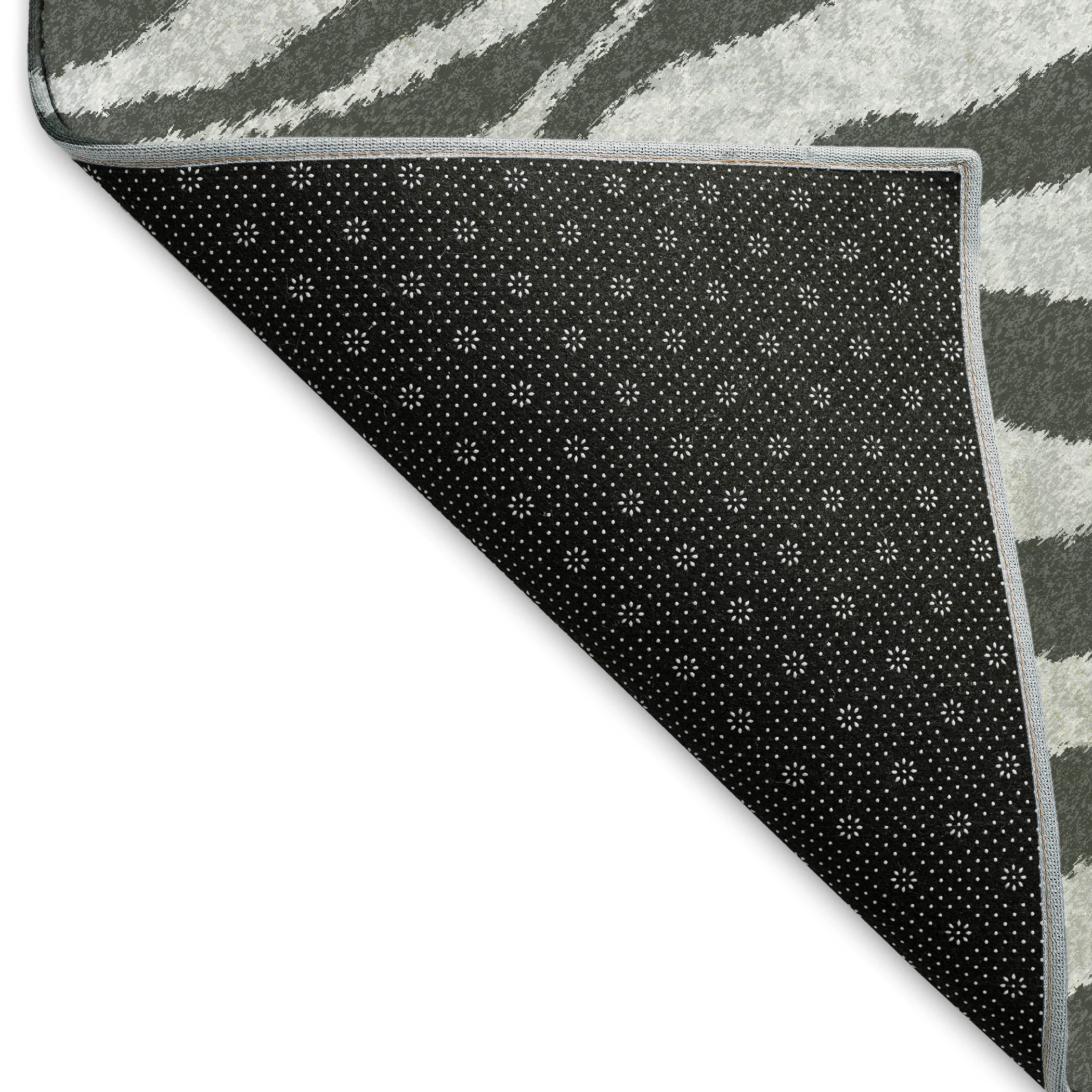 Baku Machine Washable Animal Skin Pattern Gray Rug 1'8" x 2'6" #shape_Rectangle