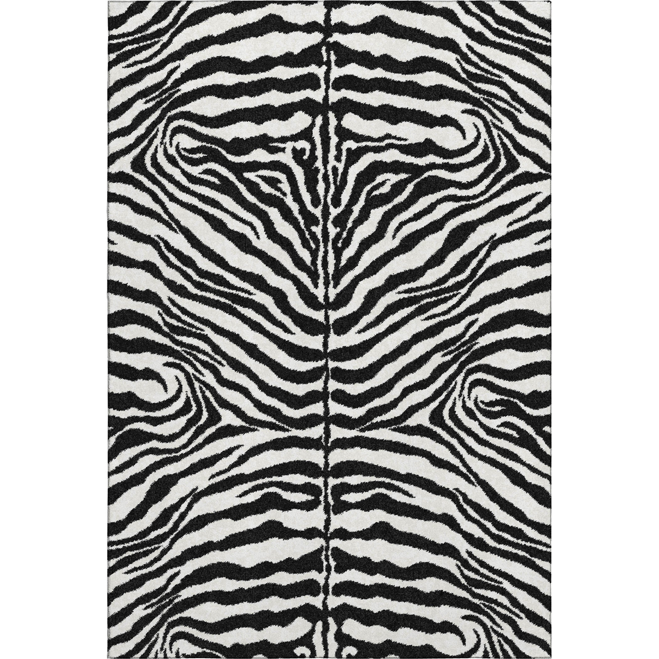 Baku Machine Washable Animal Skin Pattern Pearl Gray Rug 2'6" x 3'10" #shape_Rectangle