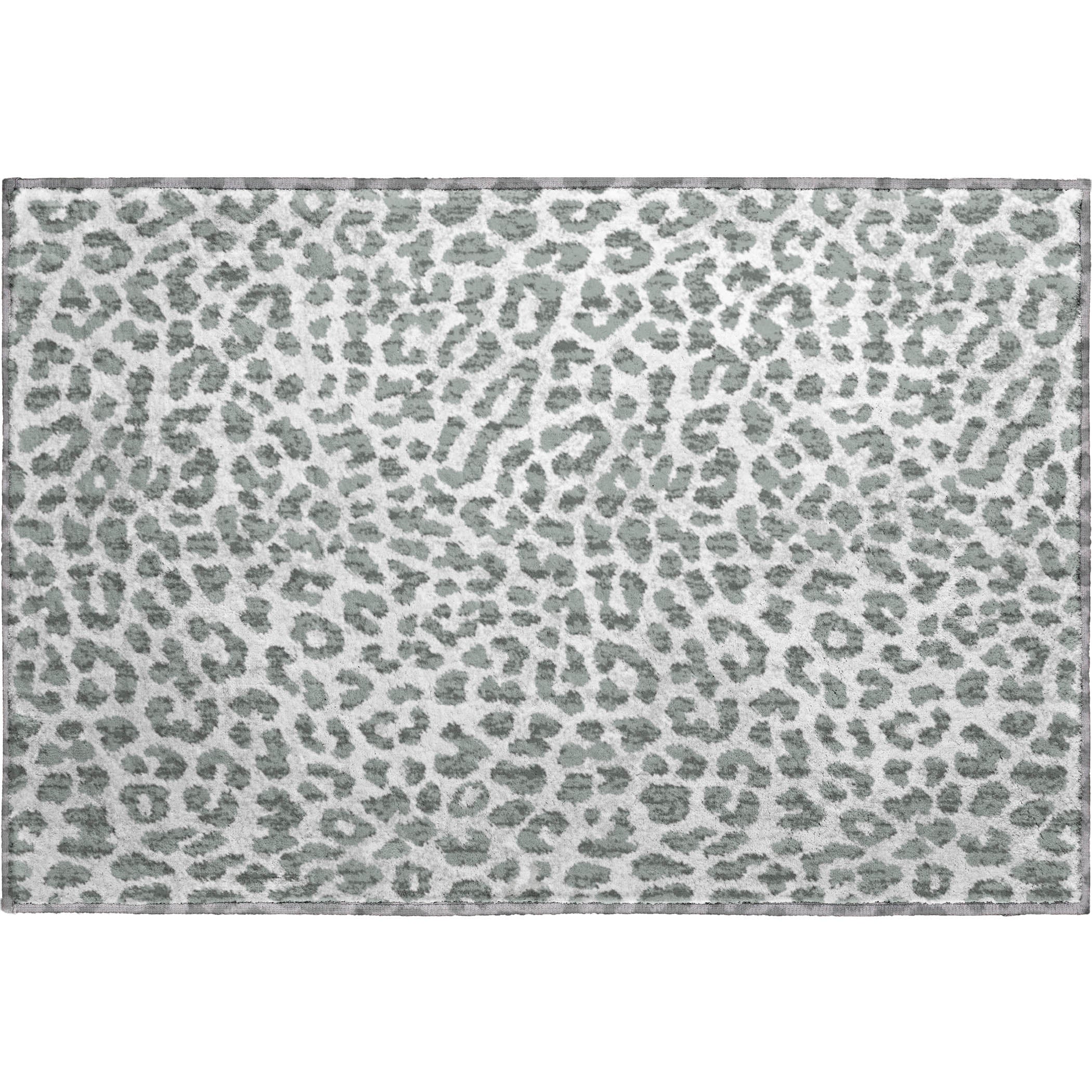 Bogota Machine Washable Animal Skin Pattern Gray Rug 1'8" x 2'6" #shape_Rectangle