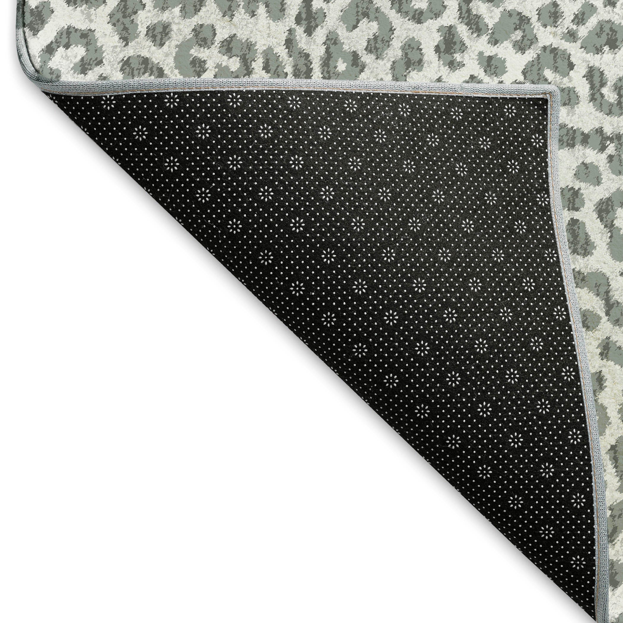 Bogota Machine Washable Animal Skin Pattern Gray Rug 1'8" x 2'6" #shape_Rectangle