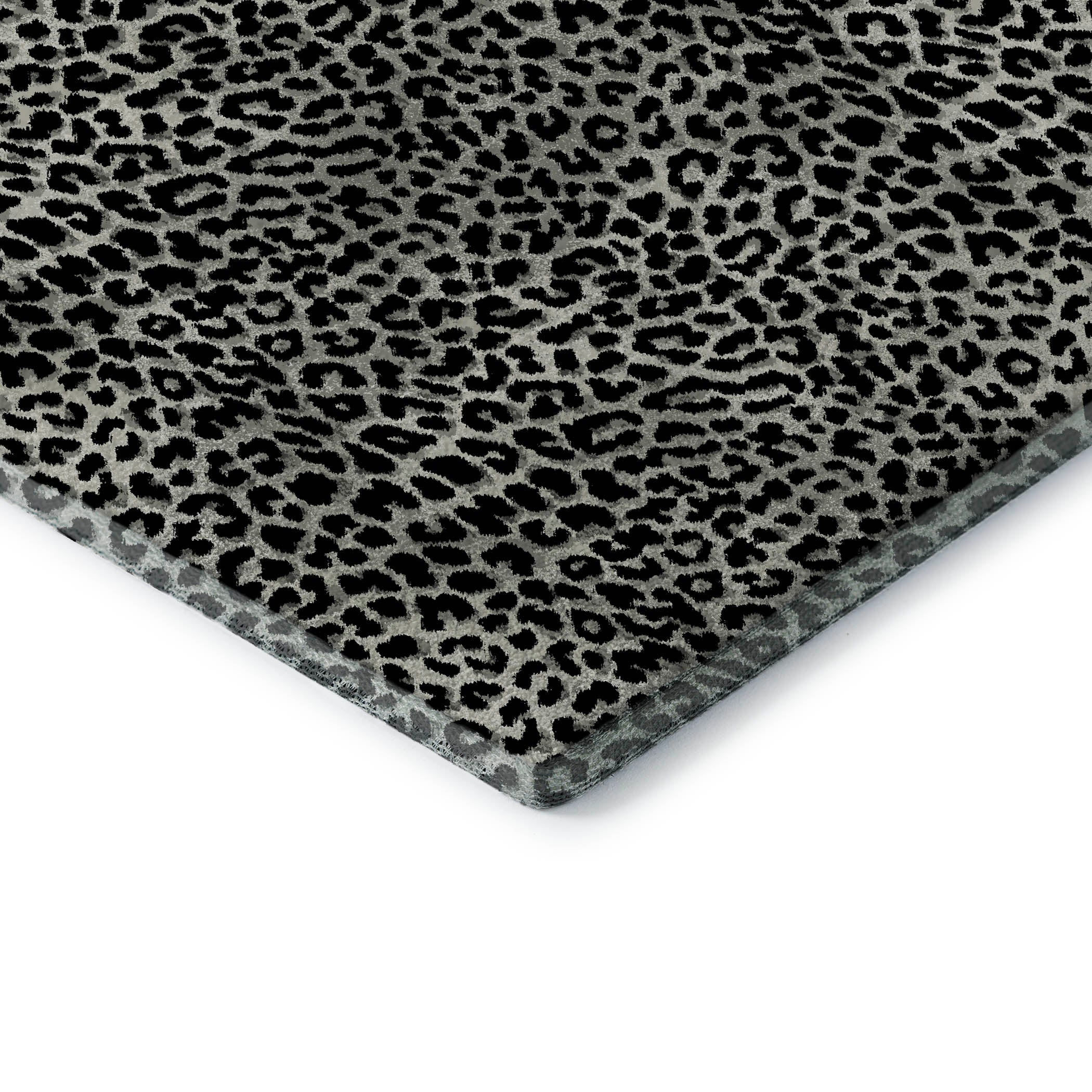 Bogota Machine Washable Animal Skin Pattern Shadow Black Rug 1'8" x 2'6" #shape_Rectangle