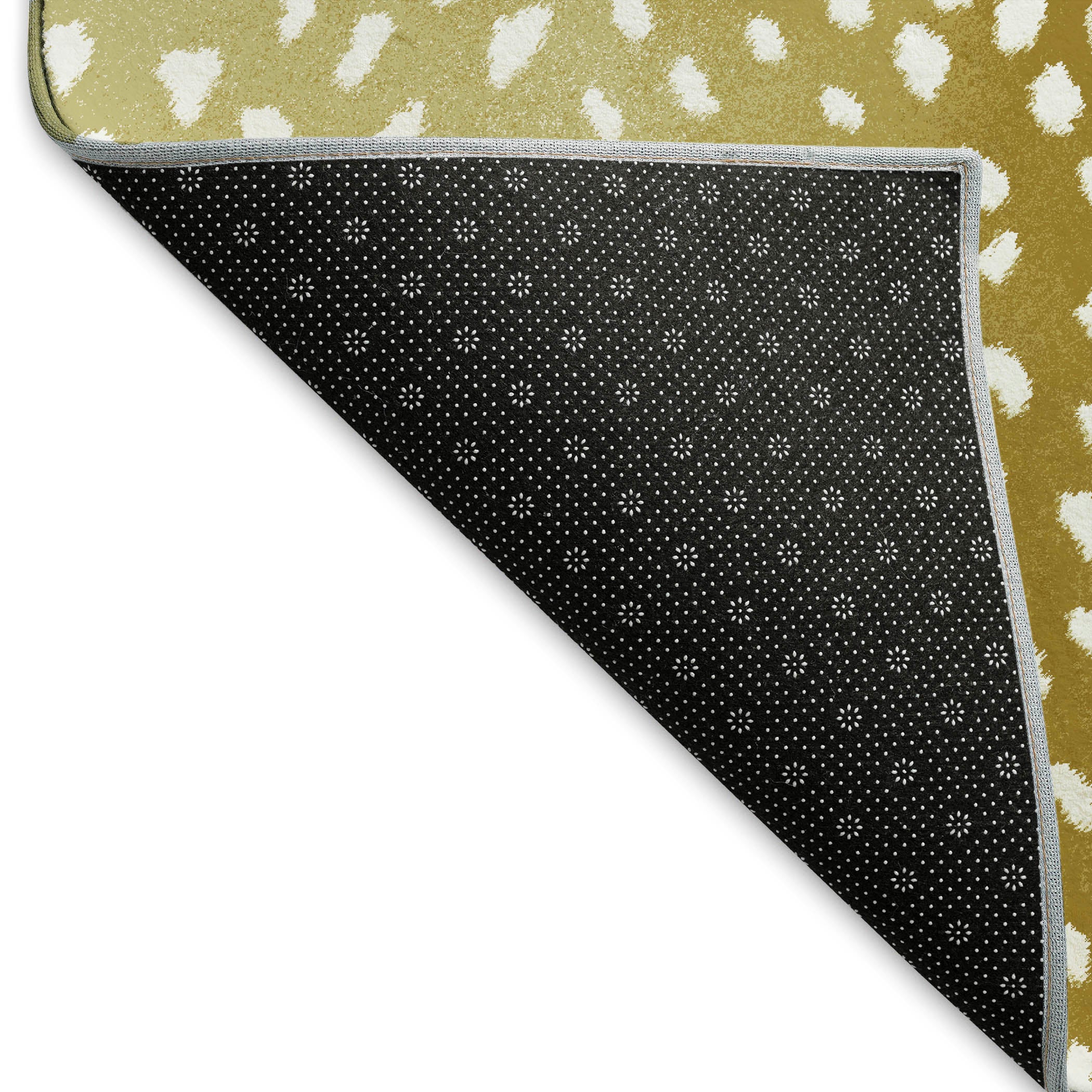 Valletta Machine Washable Animal Skin Pattern Gilded Gold Rug 1'8" x 2'6" #shape_Rectangle