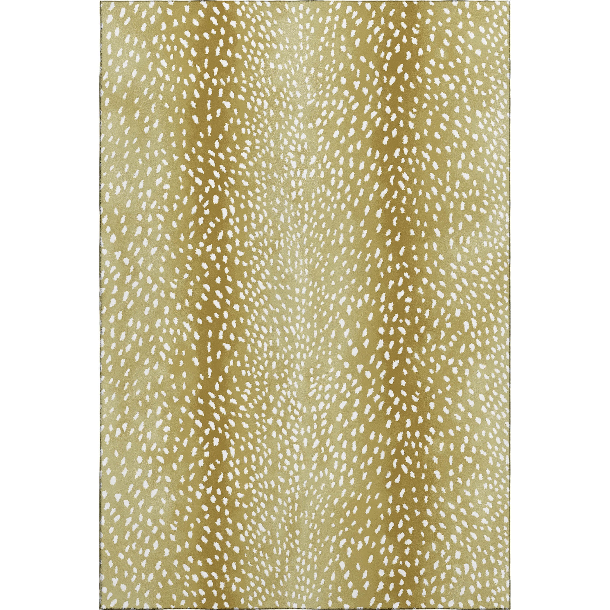 Valletta Machine Washable Animal Skin Pattern Gilded Gold Rug 2'6" x 3'10" #shape_Rectangle