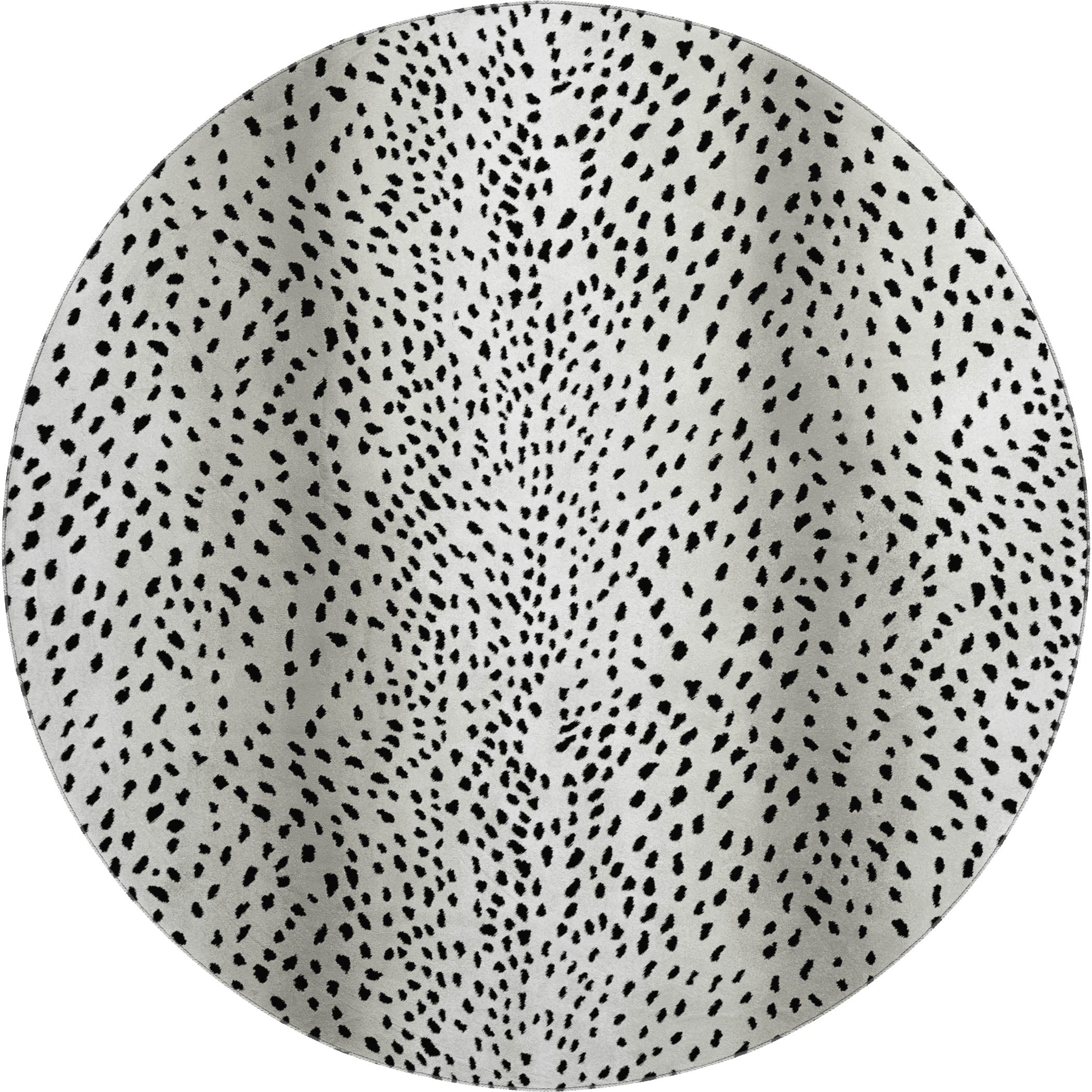 Valletta Machine Washable Animal Skin Pattern Pearl Ivory Rug 8' x 8' #shape_Round