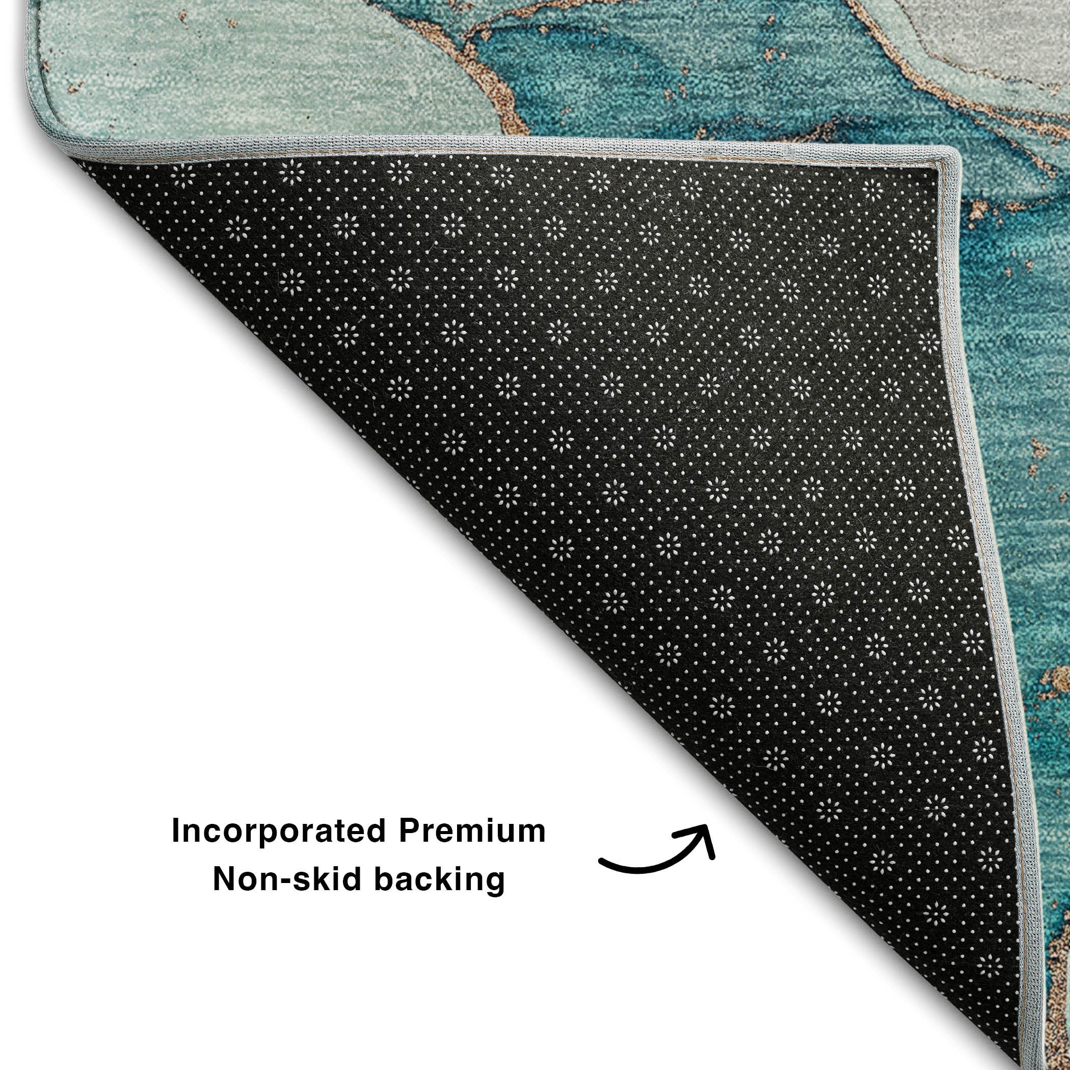 Marrakech Machine Washable Contemporary Blue Rug 1'8" x 2'6" #shape_Rectangle