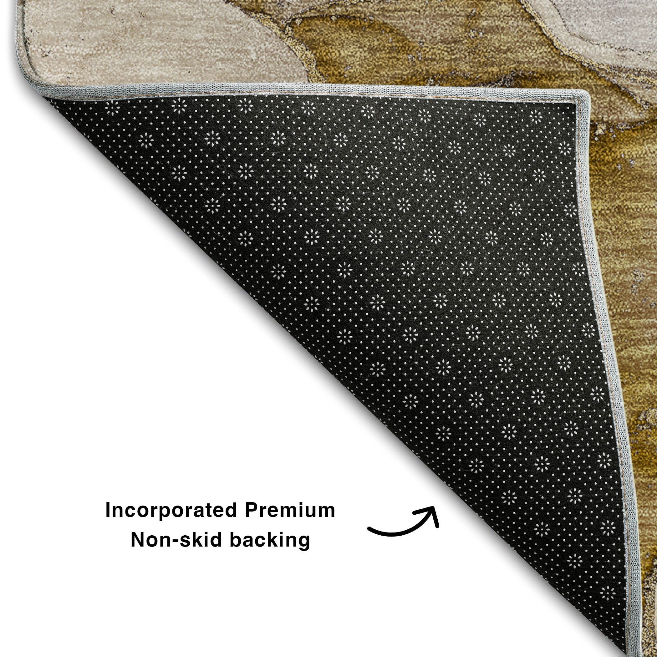 Marrakech Machine Washable Contemporary Taupe Brown Rug 1'8" x 2'6" #shape_Rectangle