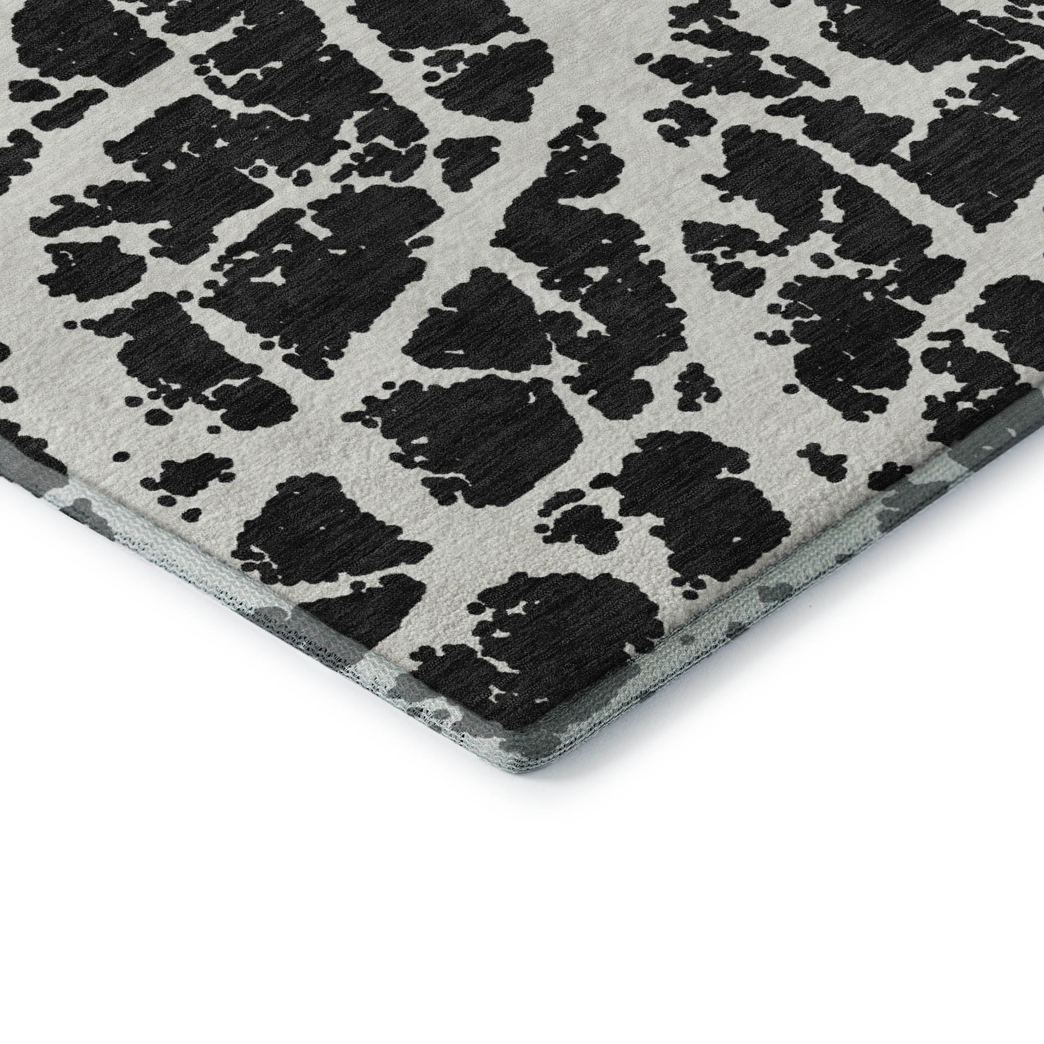 Siena Machine Washable Transitional Black Rug 1'8" x 2'6" #shape_Rectangle