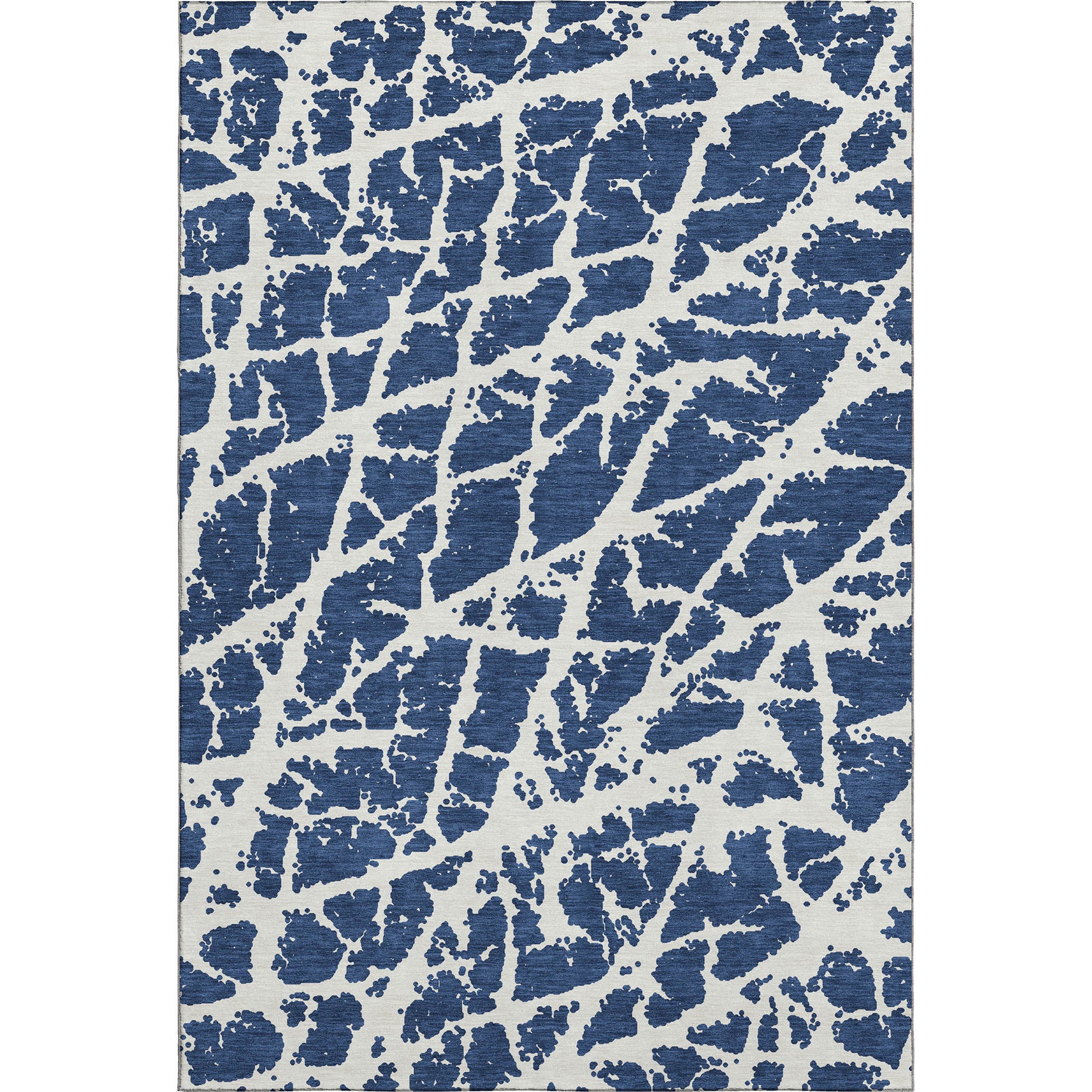 Siena Machine Washable Transitional Navy Blue Rug 2'6" x 3'10" #shape_Rectangle