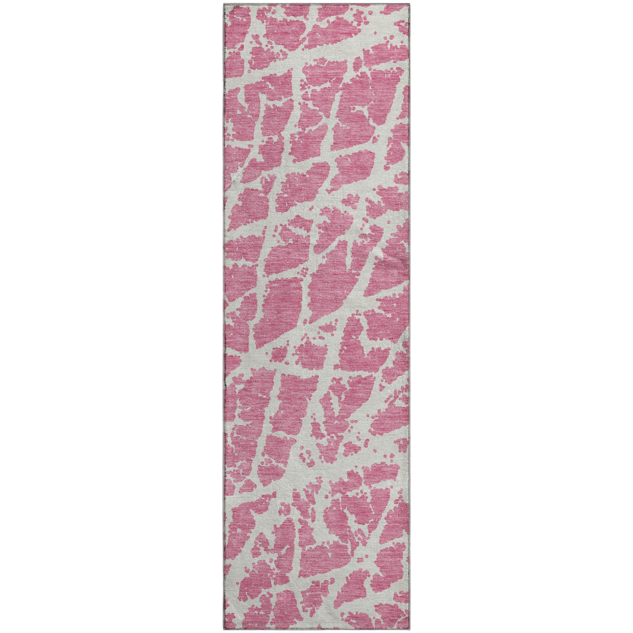 Siena Machine Washable Transitional Pink Rug 2'3" x 7'6" #shape_Runner