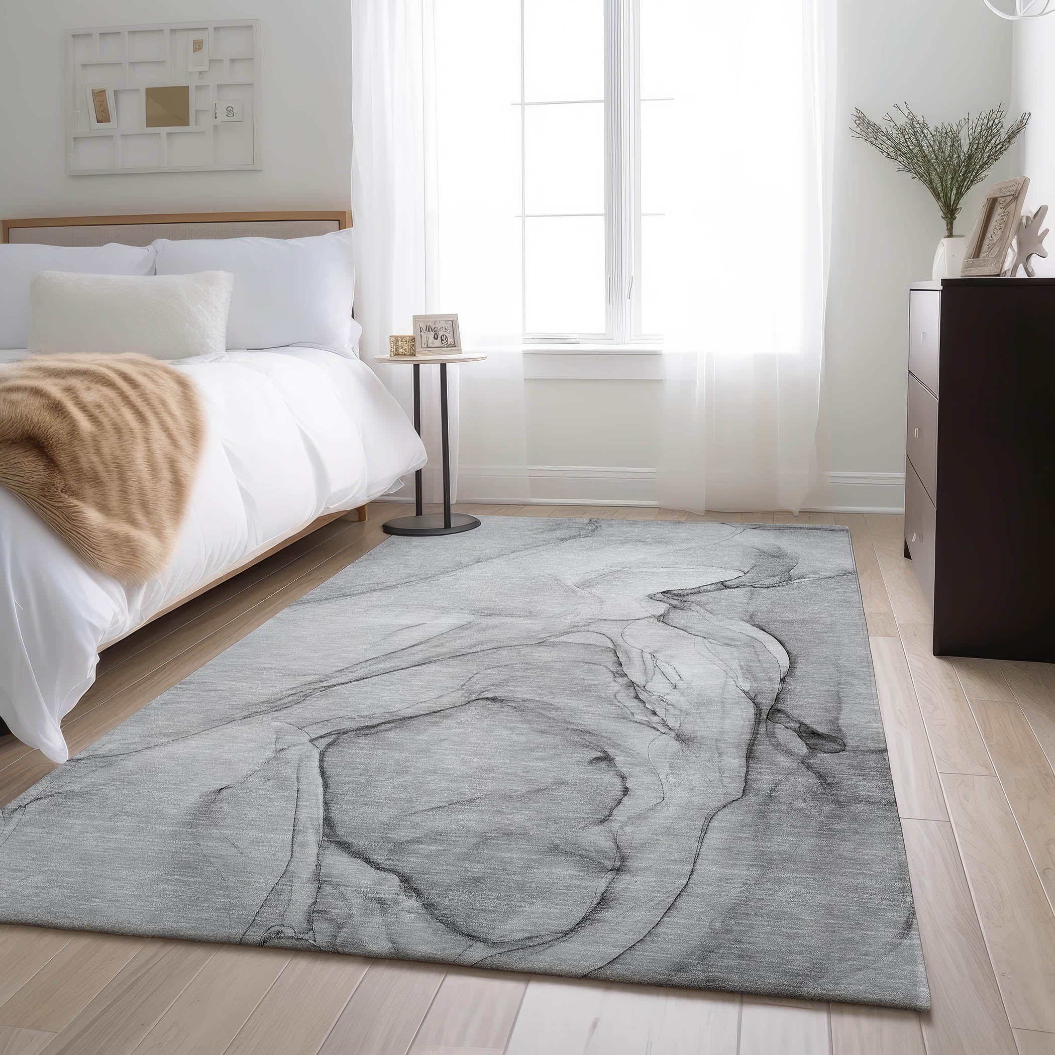 Valletta Machine Washable Transitional Gray Rug 2'6" x 3'10" #shape_Rectangle