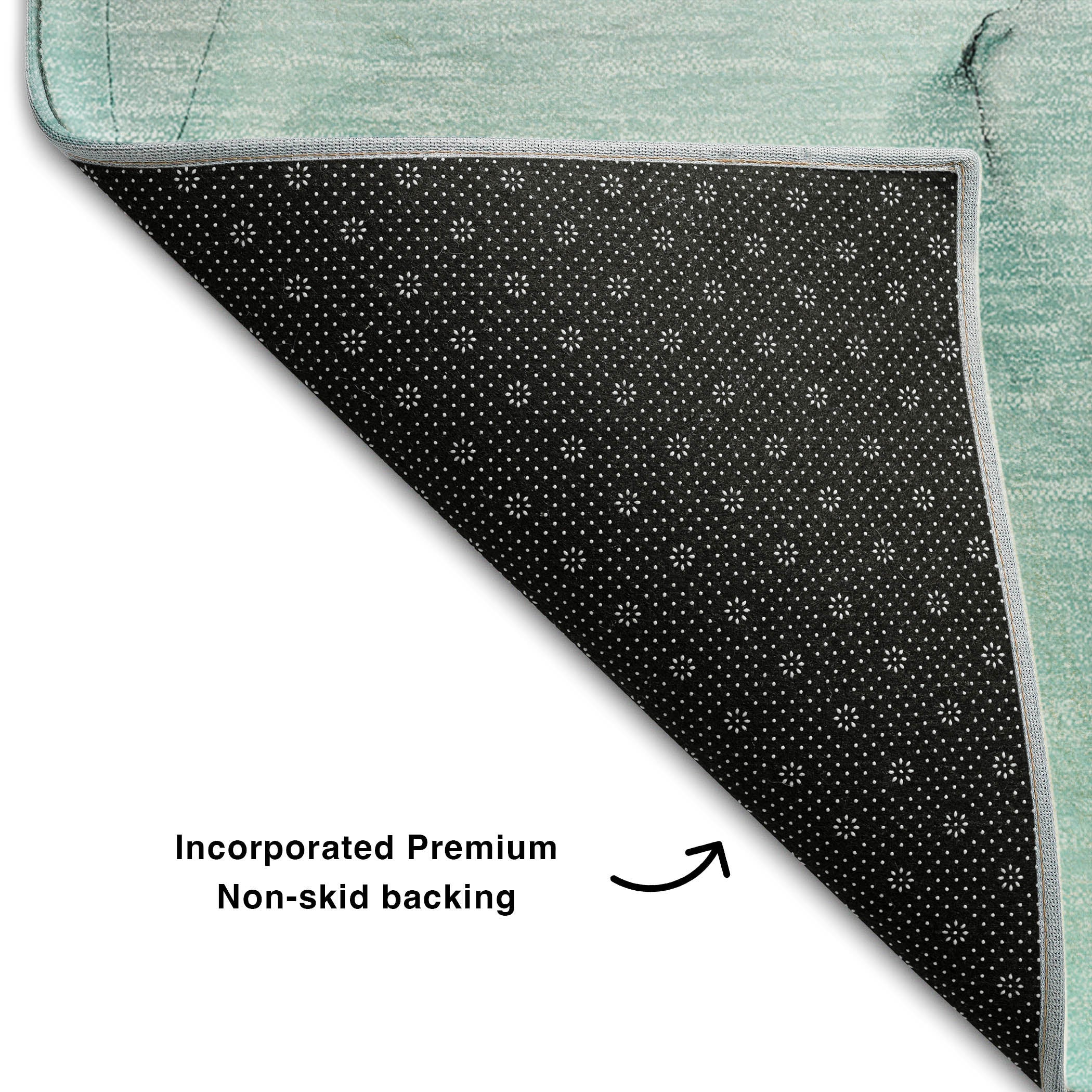 Valletta Machine Washable Transitional Teal Rug 1'8" x 2'6" #shape_Rectangle