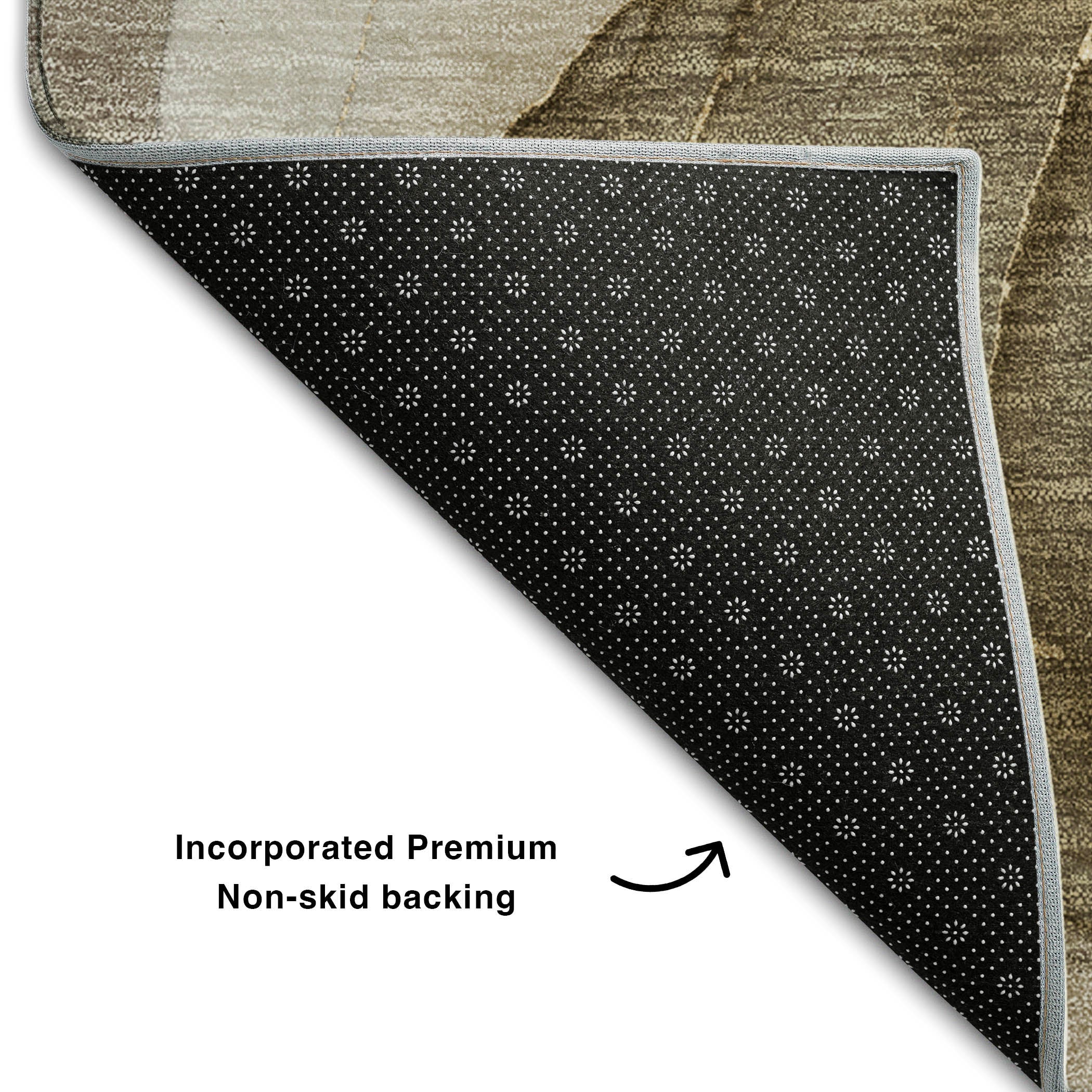 Chiang Mai Machine Washable Transitional Brown Rug 1'8" x 2'6" #shape_Rectangle