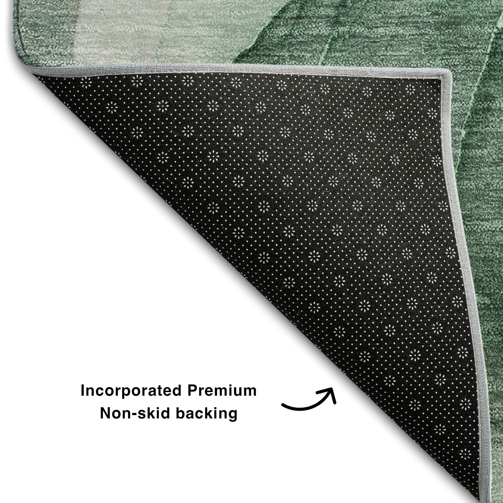 Chiang Mai Machine Washable Transitional Green Rug 1'8" x 2'6" #shape_Rectangle
