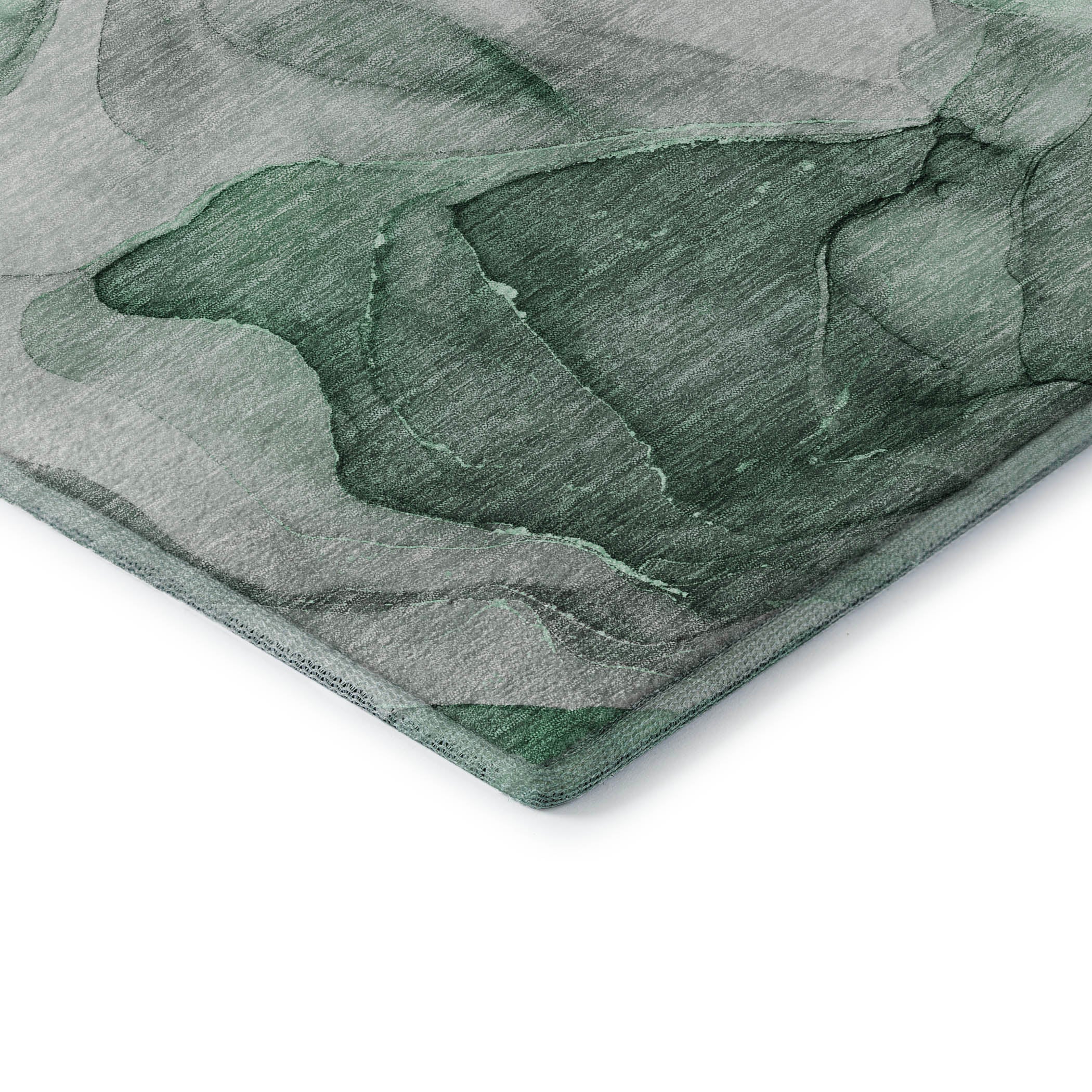 Chiang Mai Machine Washable Transitional Green Rug 1'8" x 2'6" #shape_Rectangle
