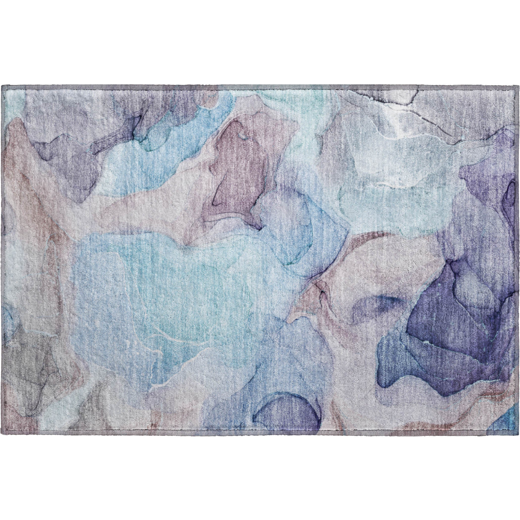 Chiang Mai Machine Washable Transitional Navy Blue Rug 1'8" x 2'6" #shape_Rectangle
