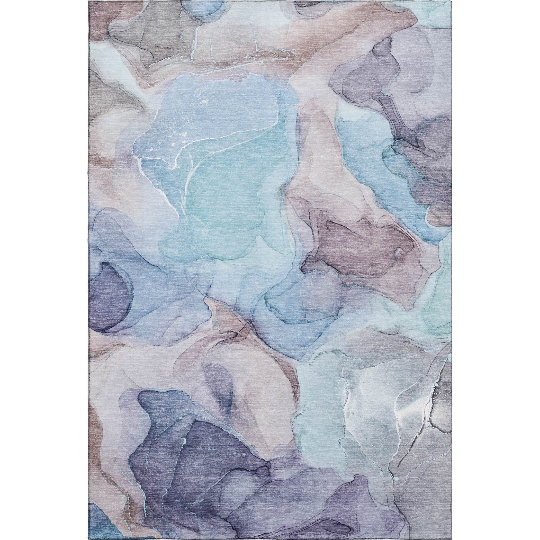 Chiang Mai Machine Washable Transitional Navy Blue Rug 2'6" x 3'10" #shape_Rectangle