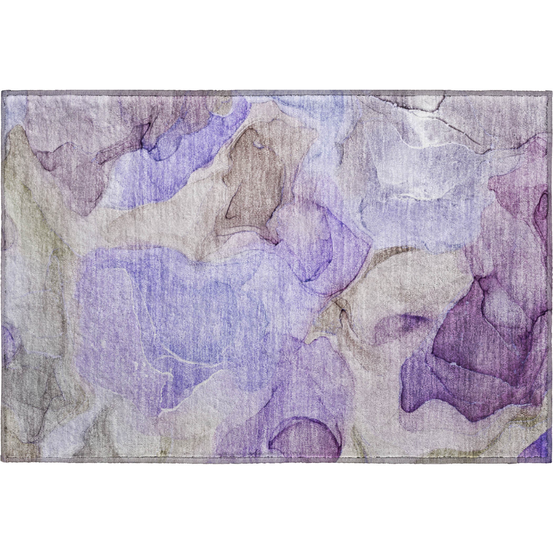 Chiang Mai Machine Washable Transitional Purple Rug 1'8" x 2'6" #shape_Rectangle