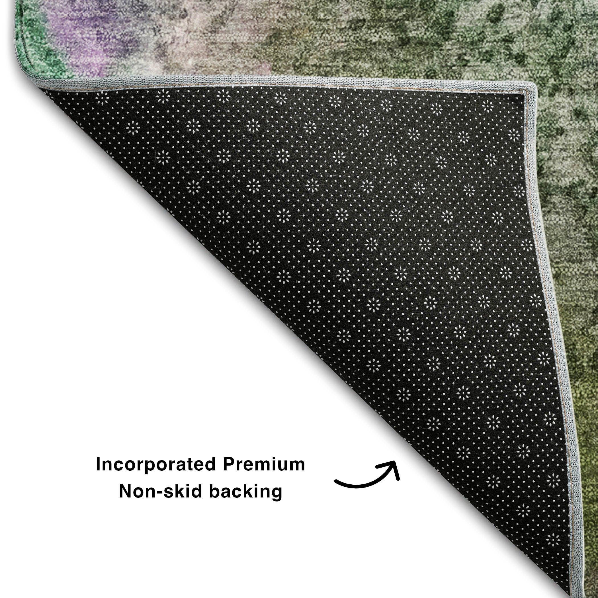 Athens Machine Washable Contemporary Purple Rug 1'8" x 2'6" #shape_Rectangle
