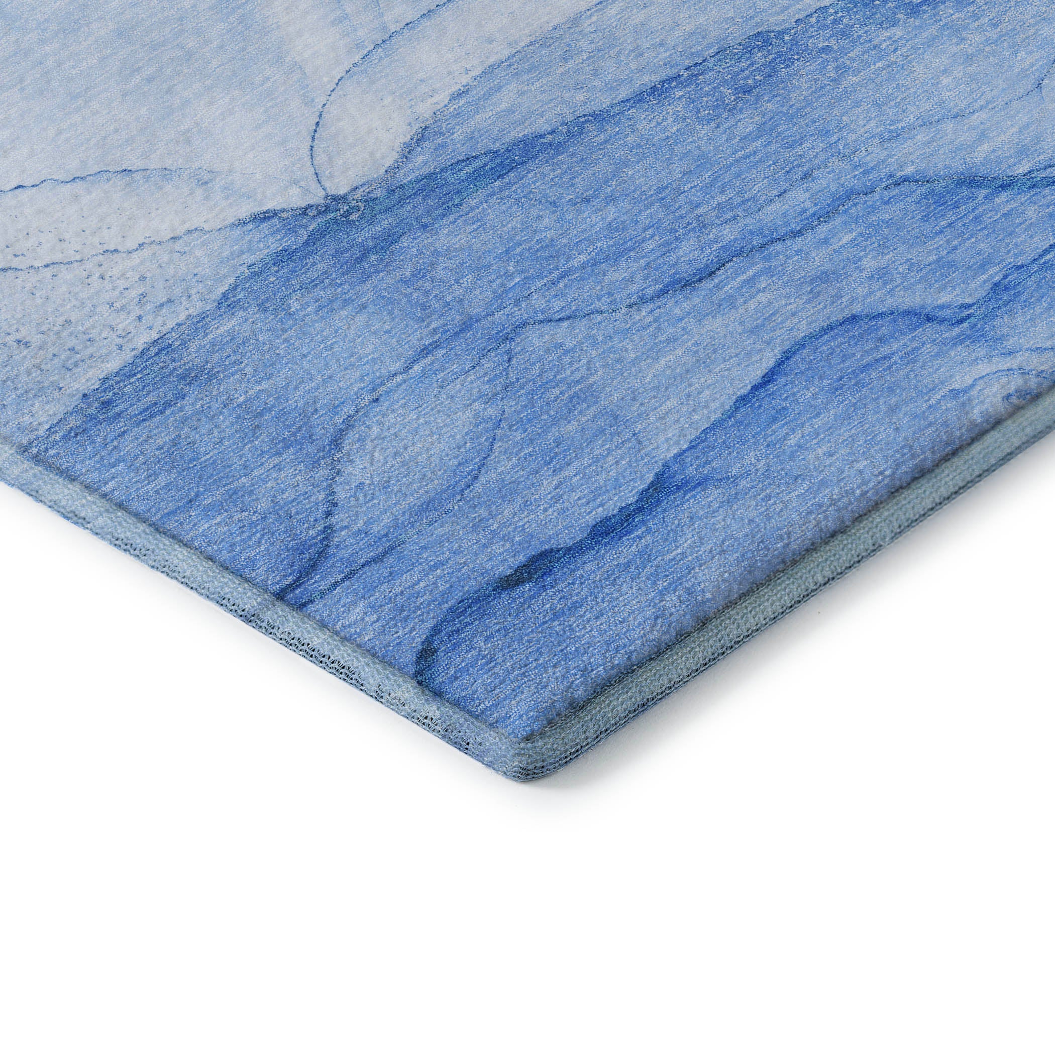 Seoul Machine Washable Transitional Blue Rug 1'8" x 2'6" #shape_Rectangle