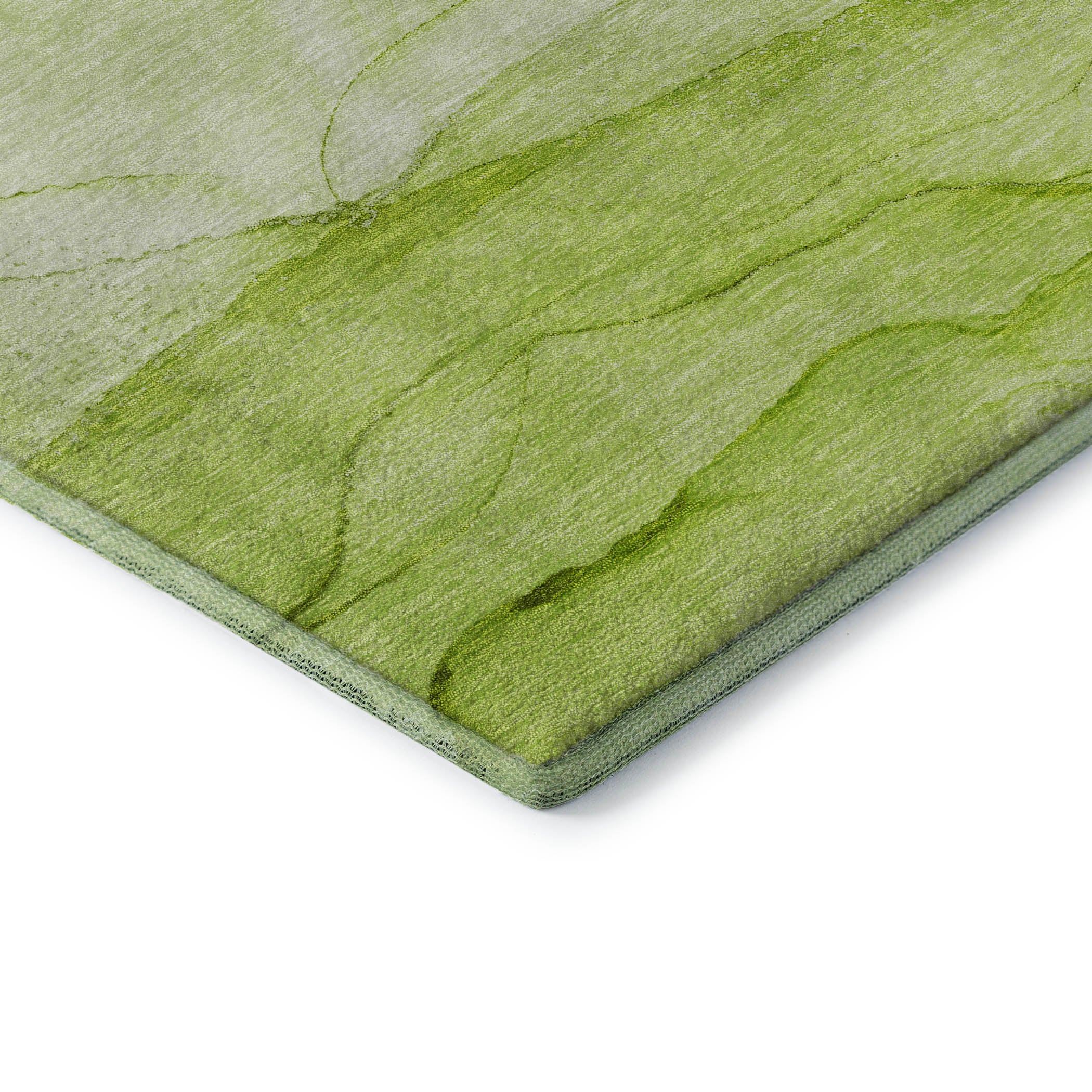 Seoul Machine Washable Transitional Green Rug 1'8" x 2'6" #shape_Rectangle