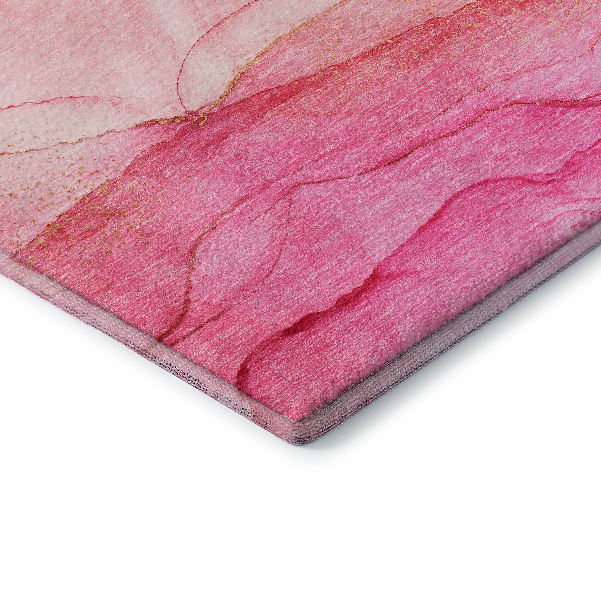 Seoul Machine Washable Transitional Pink Rug 1'8" x 2'6" #shape_Rectangle