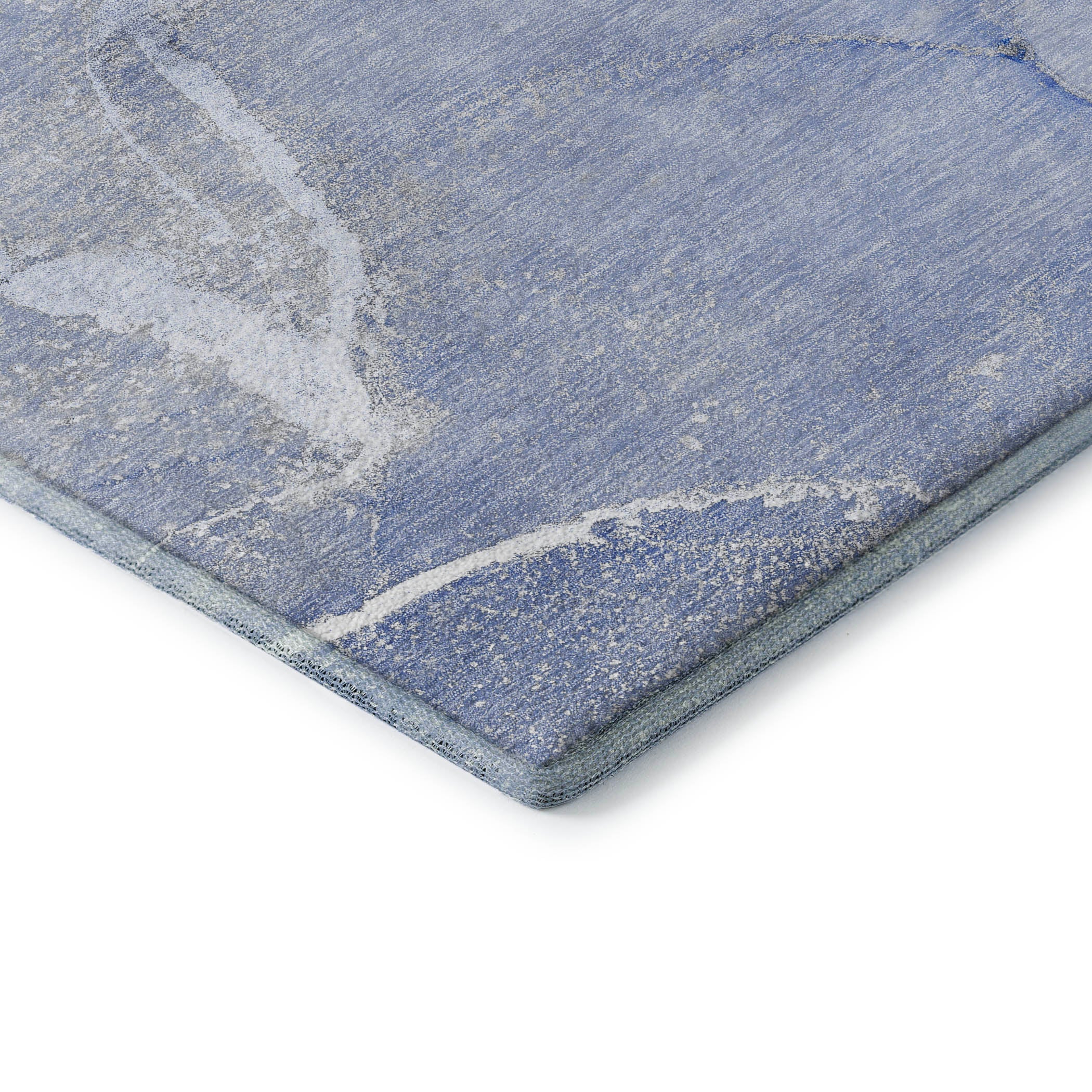 Prague Machine Washable Transitional Blue Rug 1'8" x 2'6" #shape_Rectangle