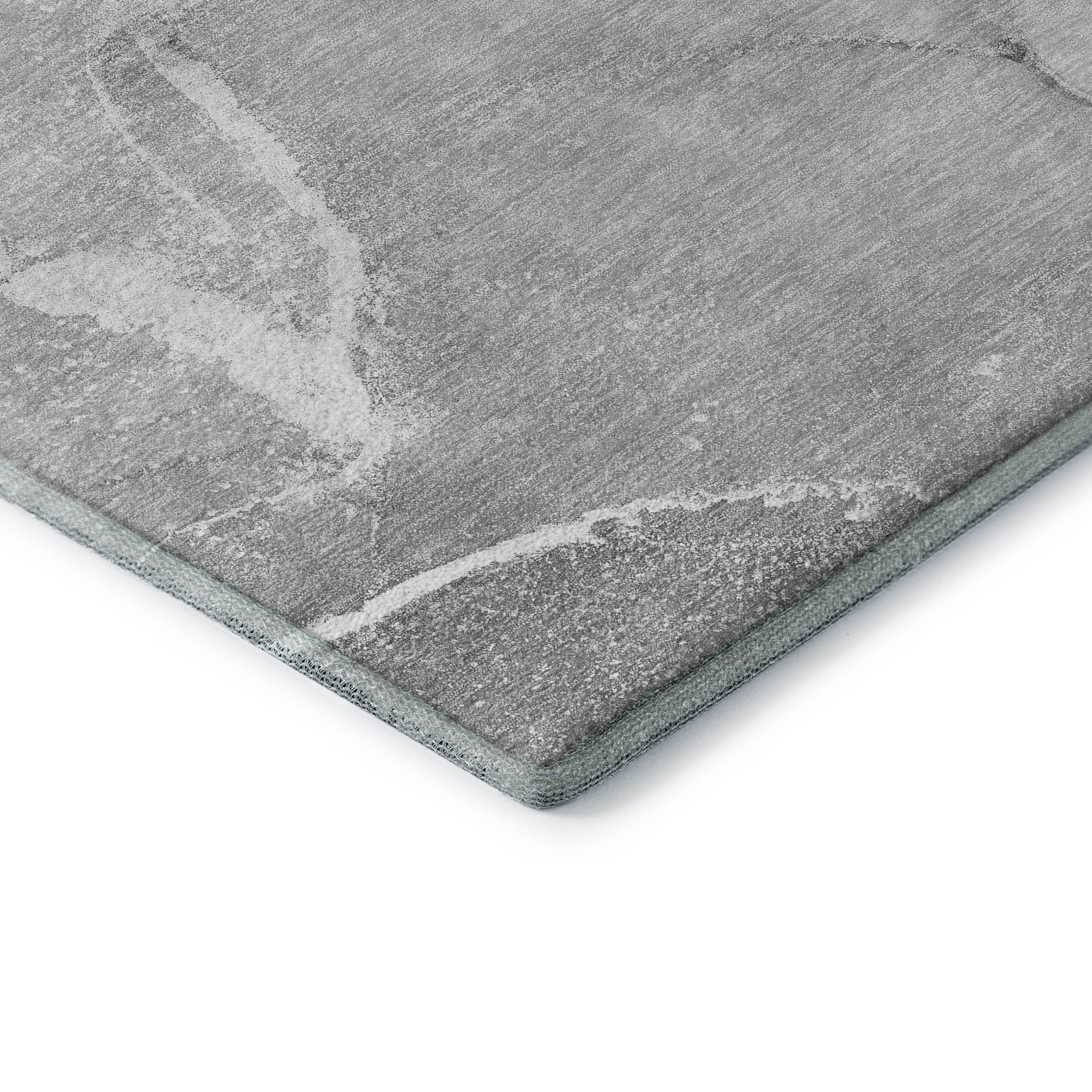 Prague Machine Washable Transitional Gray Rug 1'8" x 2'6" #shape_Rectangle