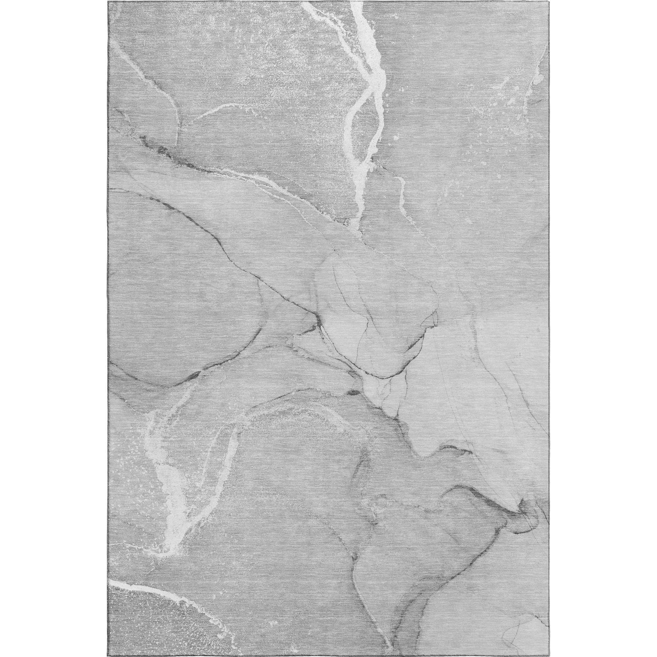 Prague Machine Washable Transitional Gray Rug 2'6" x 3'10" #shape_Rectangle