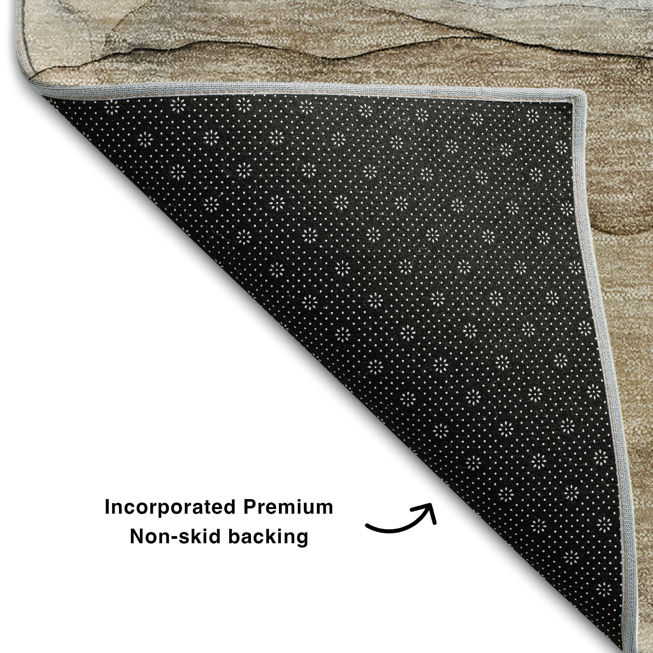 Jaipur Machine Washable Transitional Beige Brown Rug 1'8" x 2'6" #shape_Rectangle