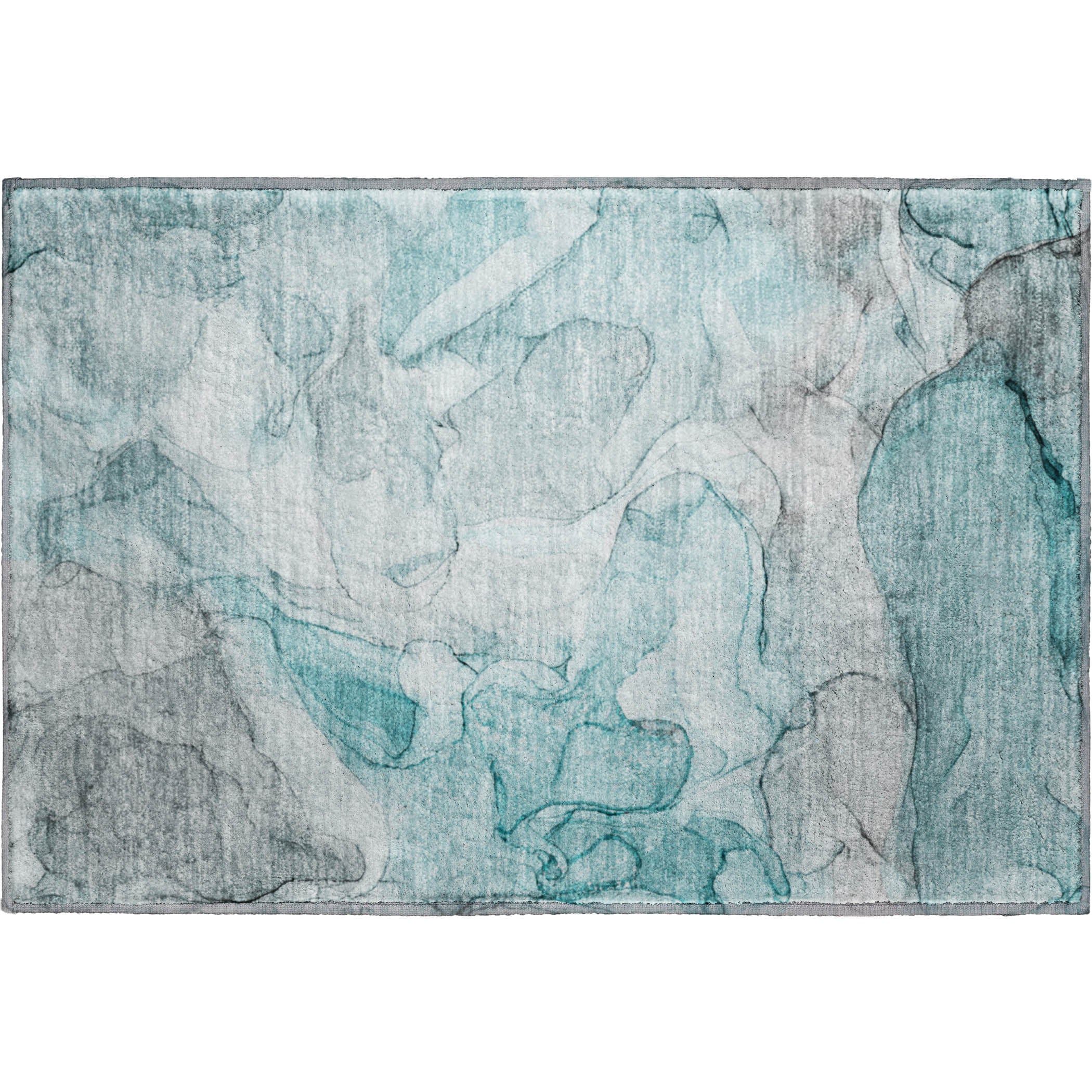 Jaipur Machine Washable Transitional Teal Rug 1'8" x 2'6" #shape_Rectangle
