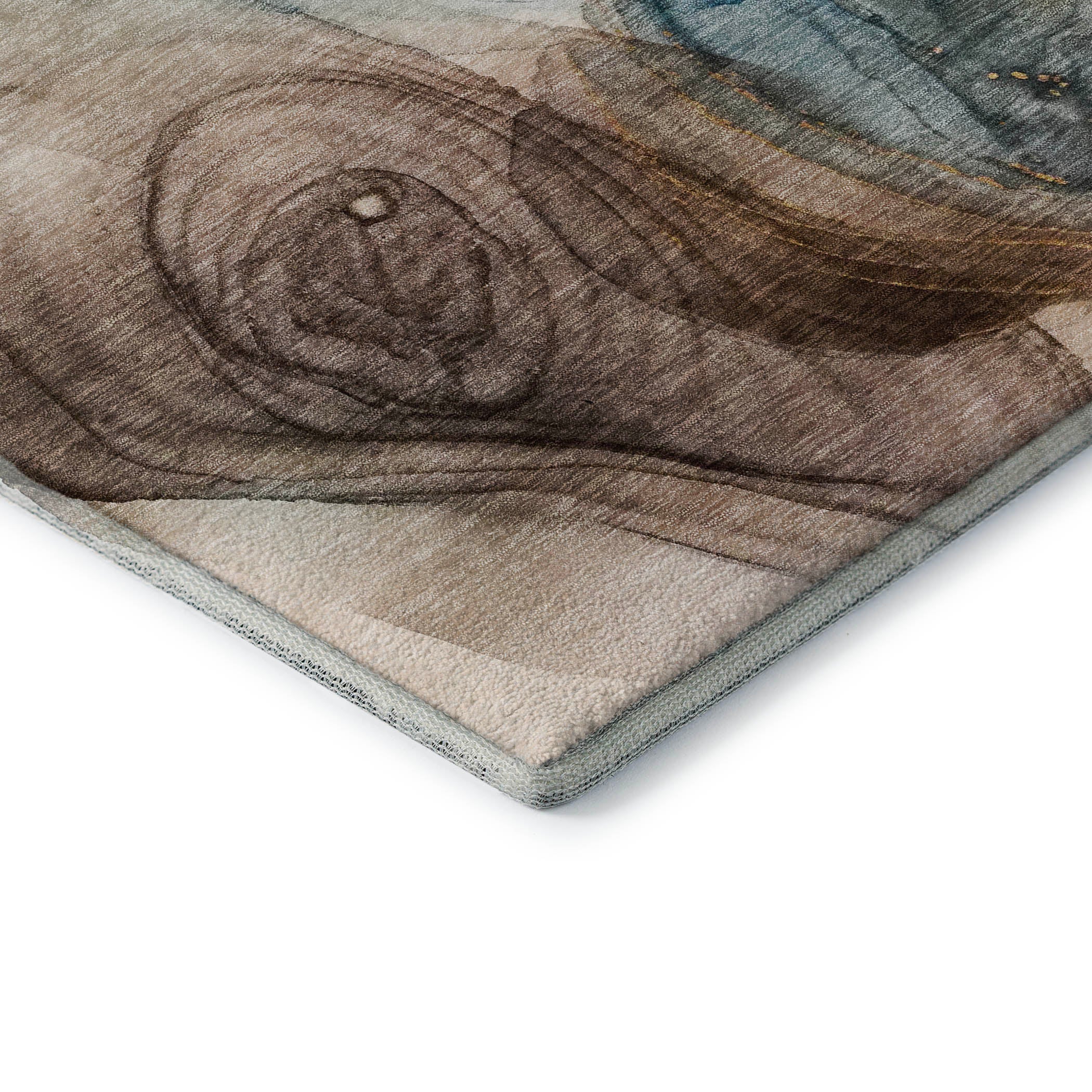 Lima Machine Washable Transitional Beige Brown Rug 1'8" x 2'6" #shape_Rectangle
